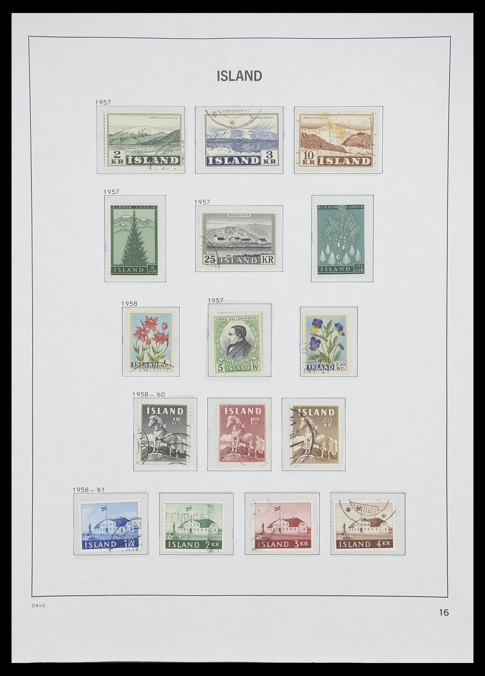 33785 017 - Postzegelverzameling 33785 IJsland 1876-1990.