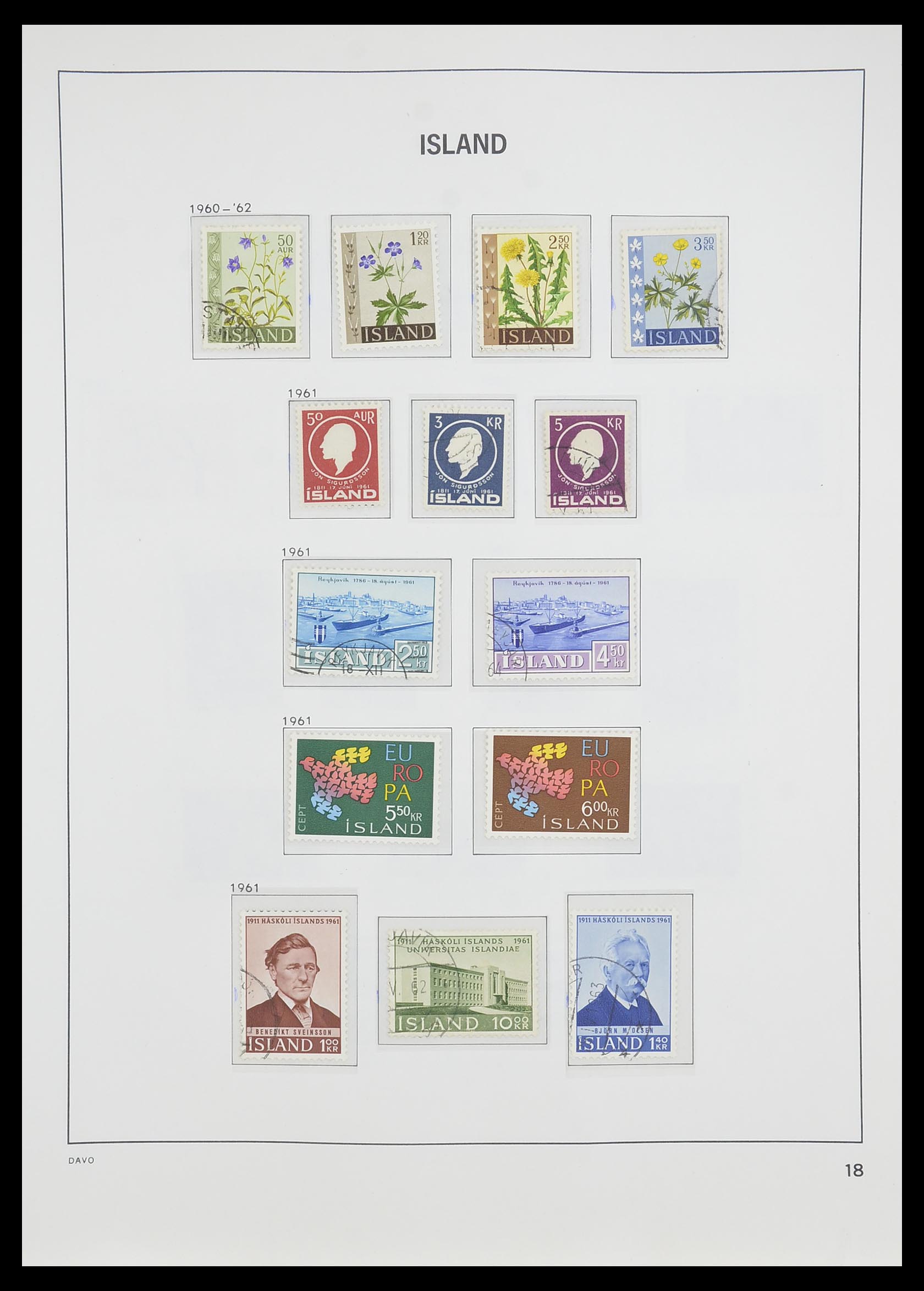 33785 019 - Postzegelverzameling 33785 IJsland 1876-1990.