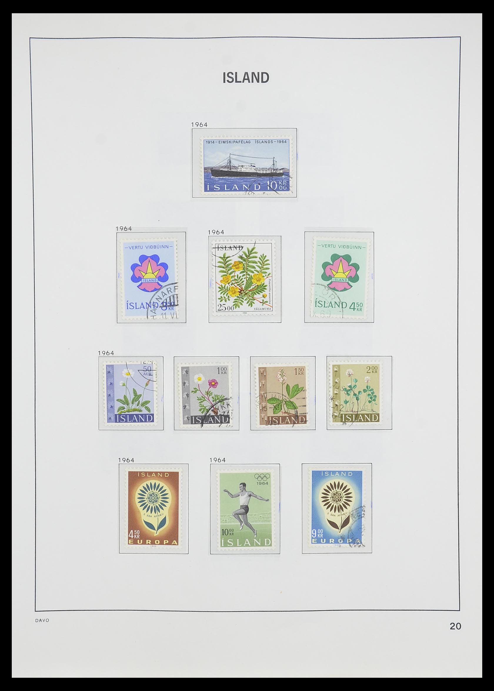 33785 021 - Postzegelverzameling 33785 IJsland 1876-1990.