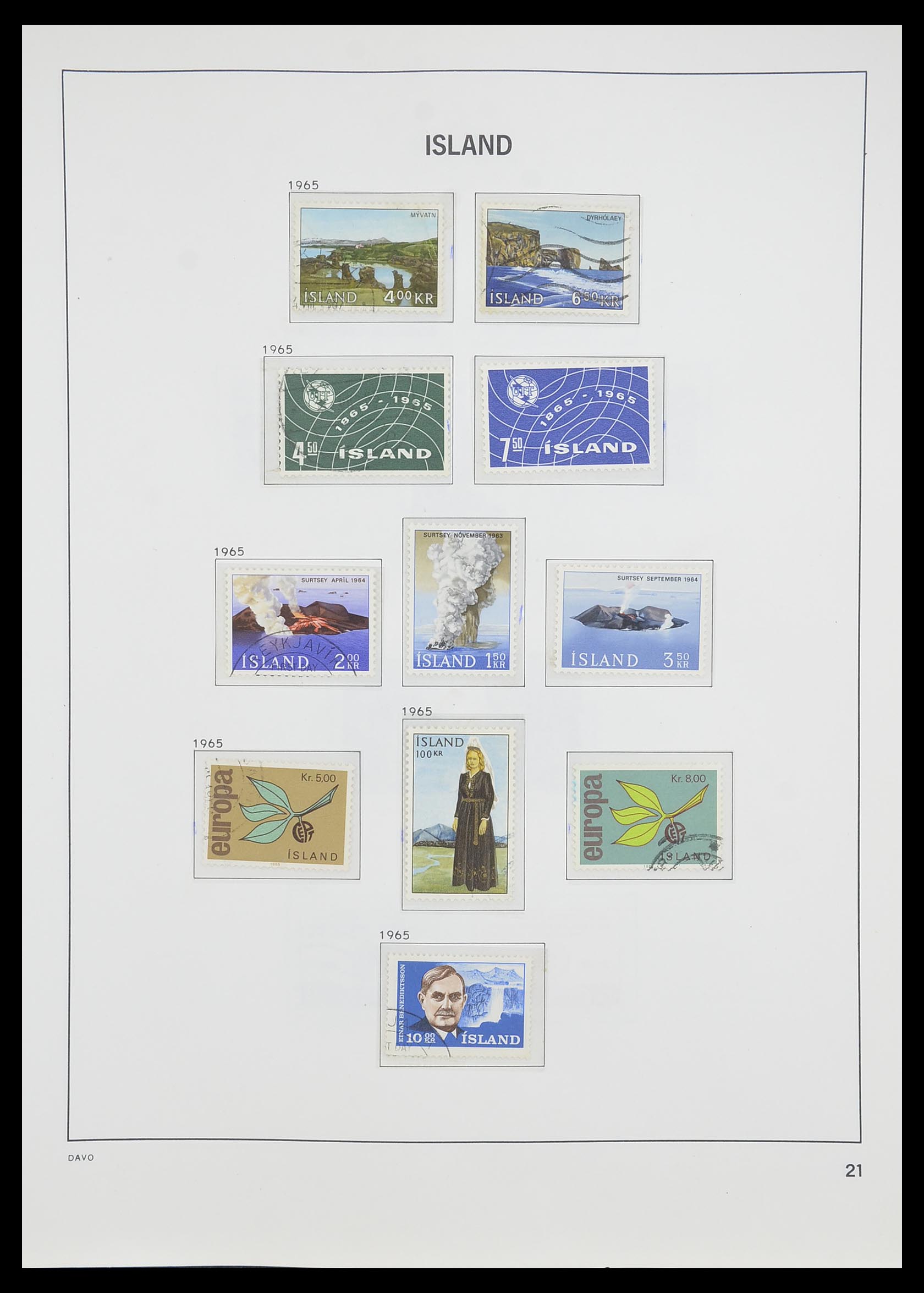 33785 022 - Postzegelverzameling 33785 IJsland 1876-1990.