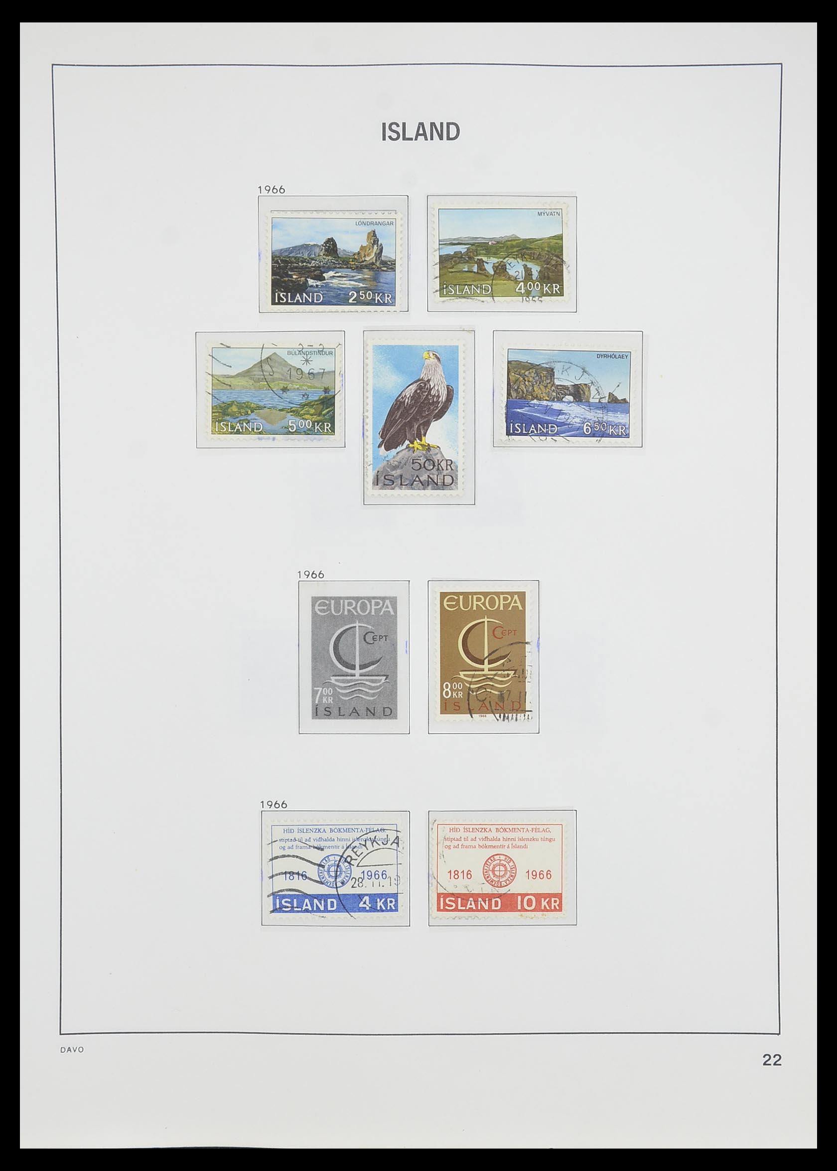 33785 023 - Postzegelverzameling 33785 IJsland 1876-1990.