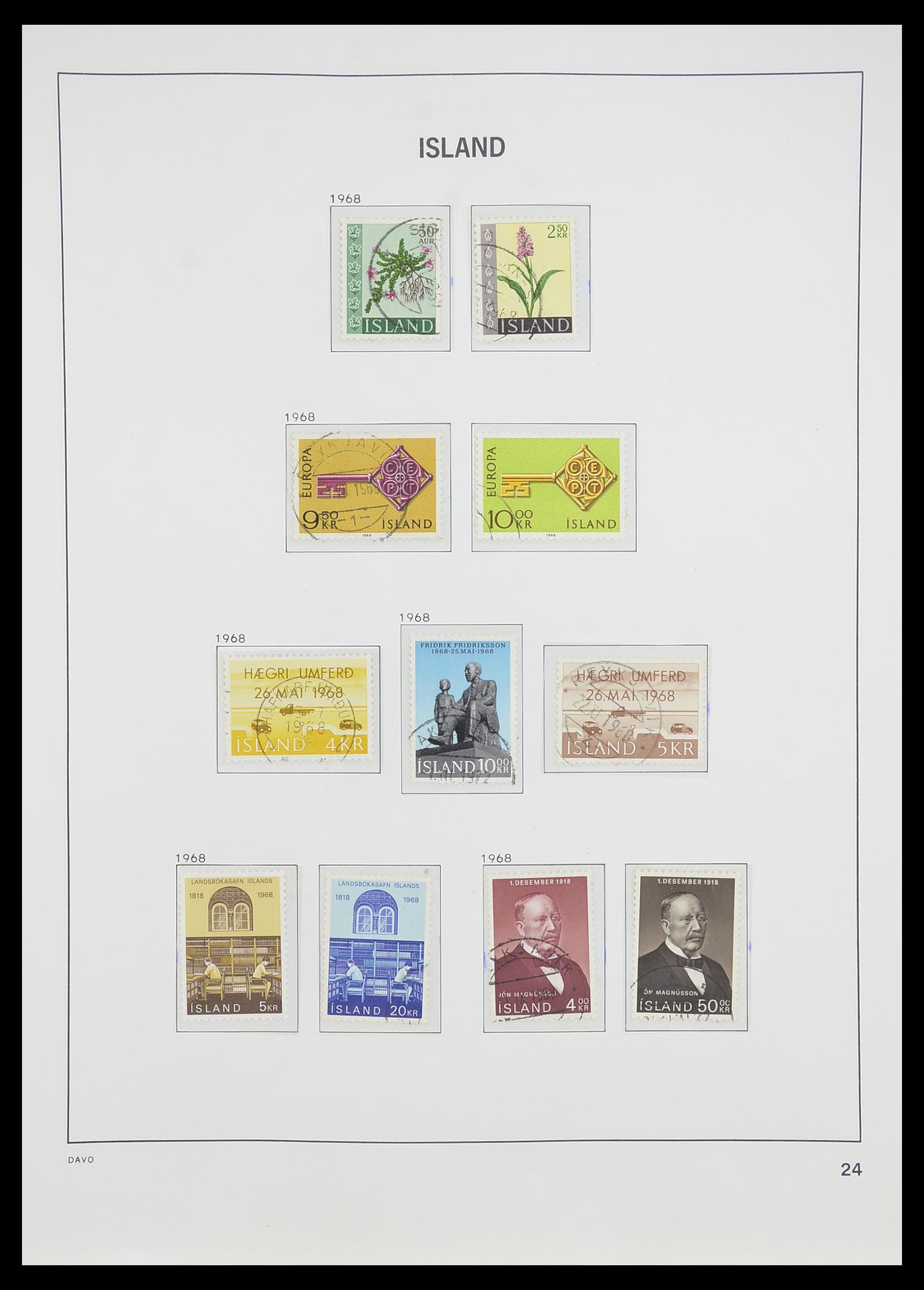 33785 025 - Postzegelverzameling 33785 IJsland 1876-1990.