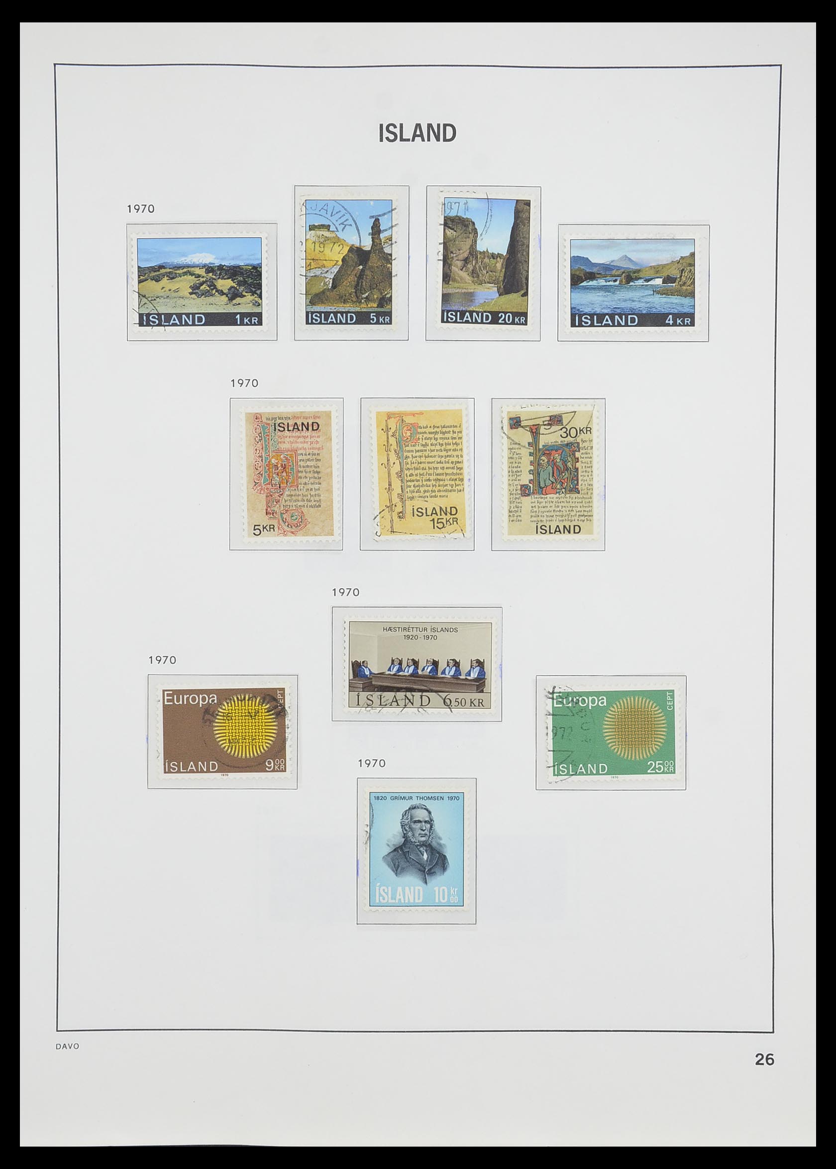 33785 027 - Postzegelverzameling 33785 IJsland 1876-1990.