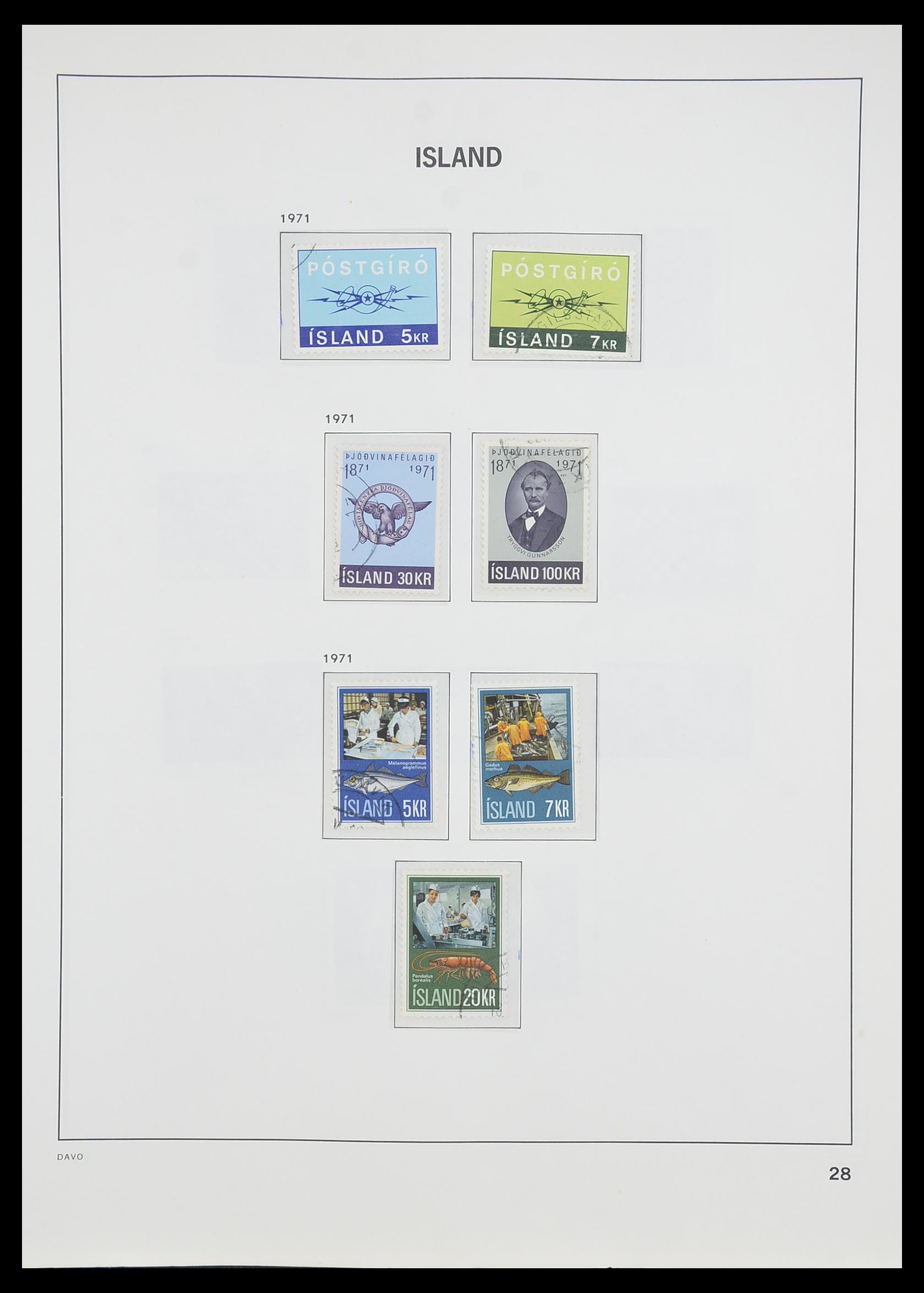 33785 029 - Postzegelverzameling 33785 IJsland 1876-1990.