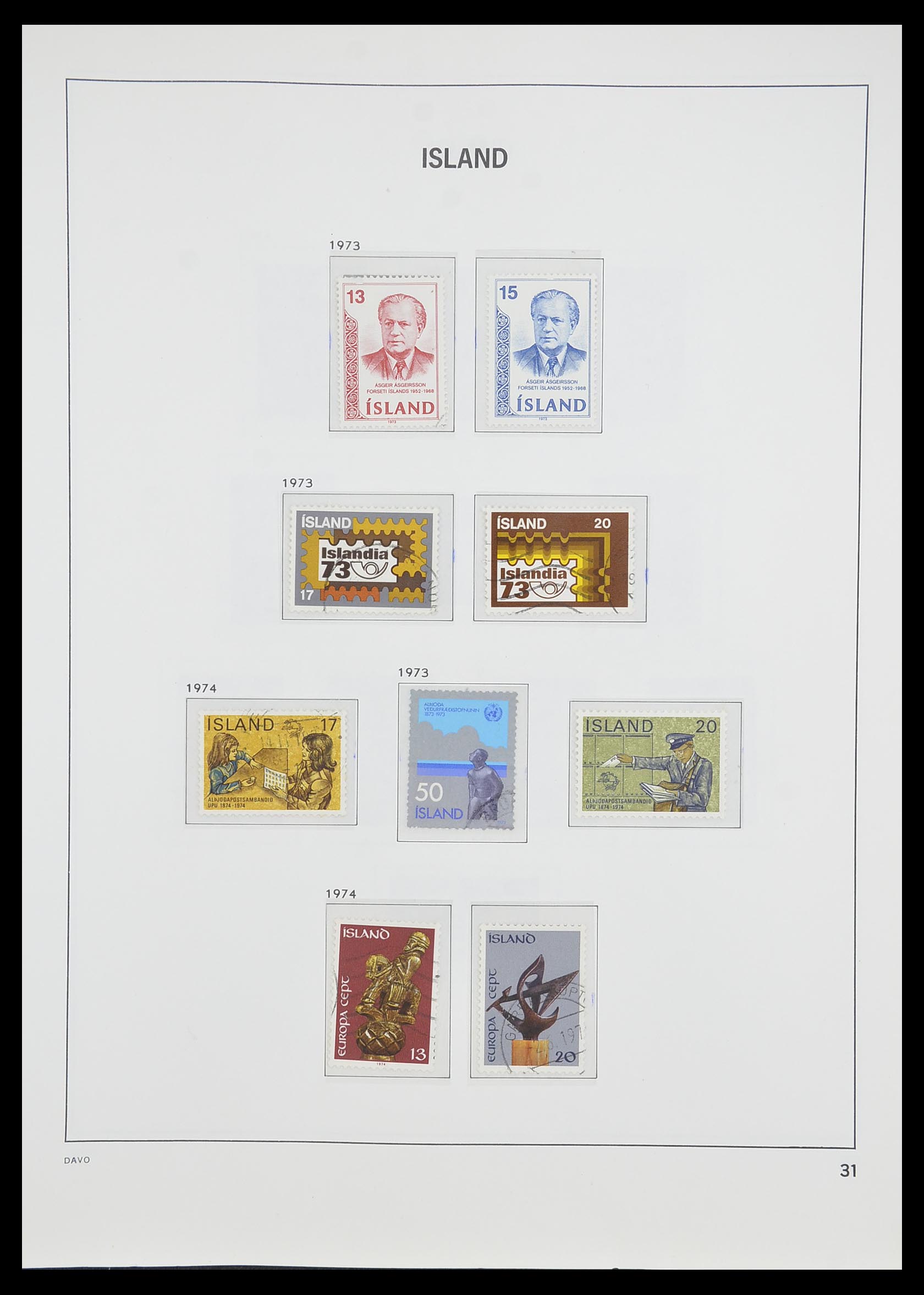 33785 032 - Postzegelverzameling 33785 IJsland 1876-1990.