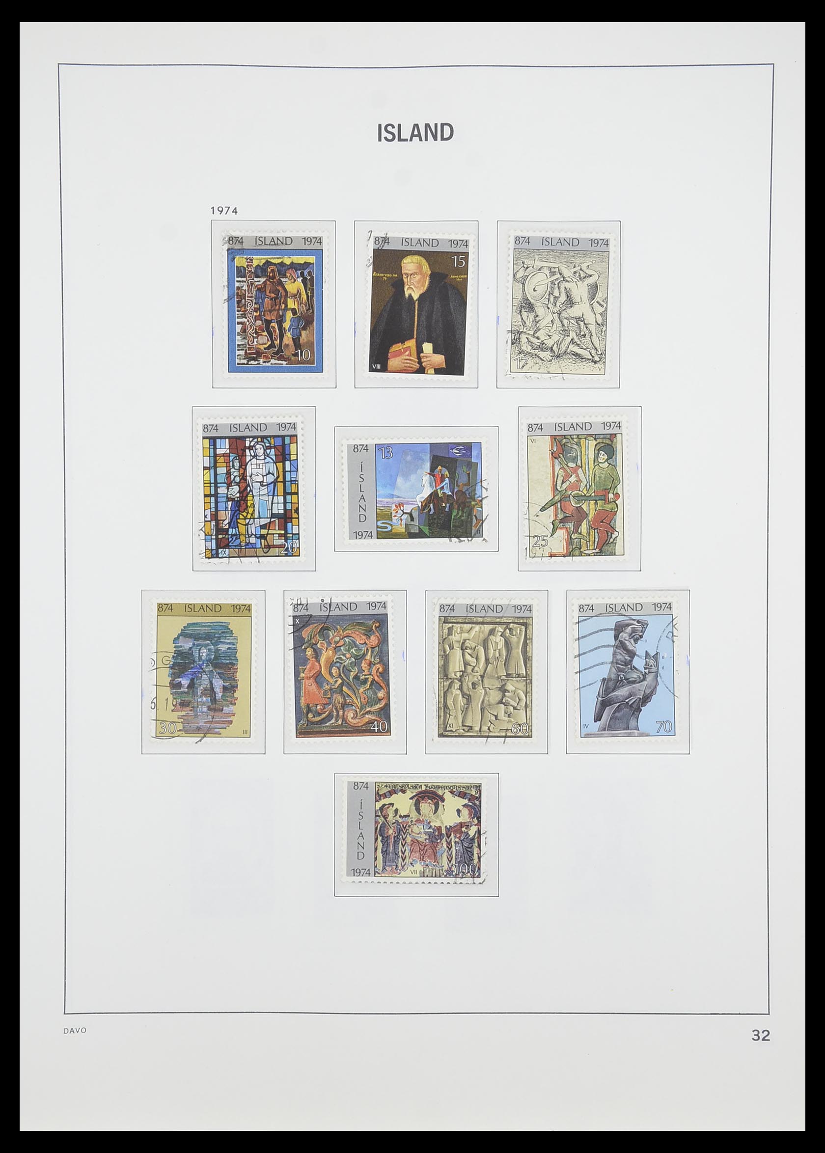 33785 033 - Postzegelverzameling 33785 IJsland 1876-1990.