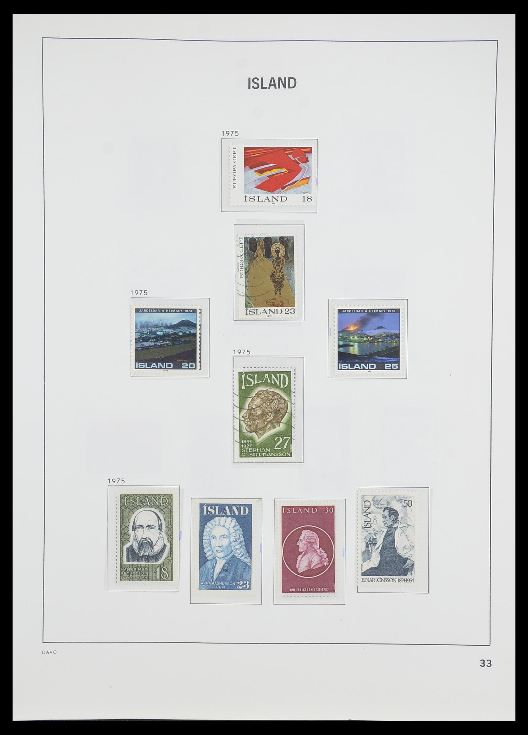 33785 034 - Postzegelverzameling 33785 IJsland 1876-1990.
