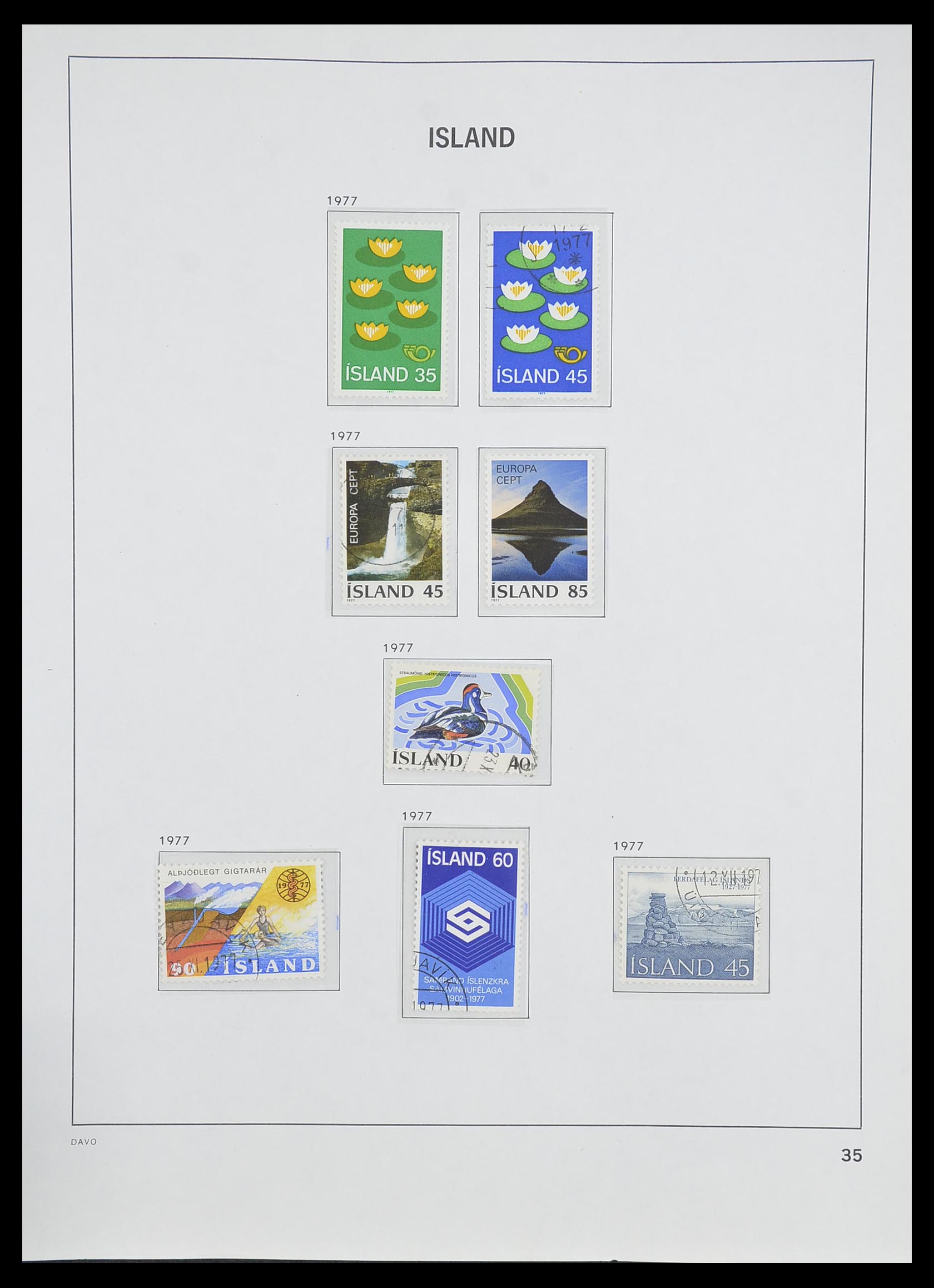 33785 036 - Postzegelverzameling 33785 IJsland 1876-1990.