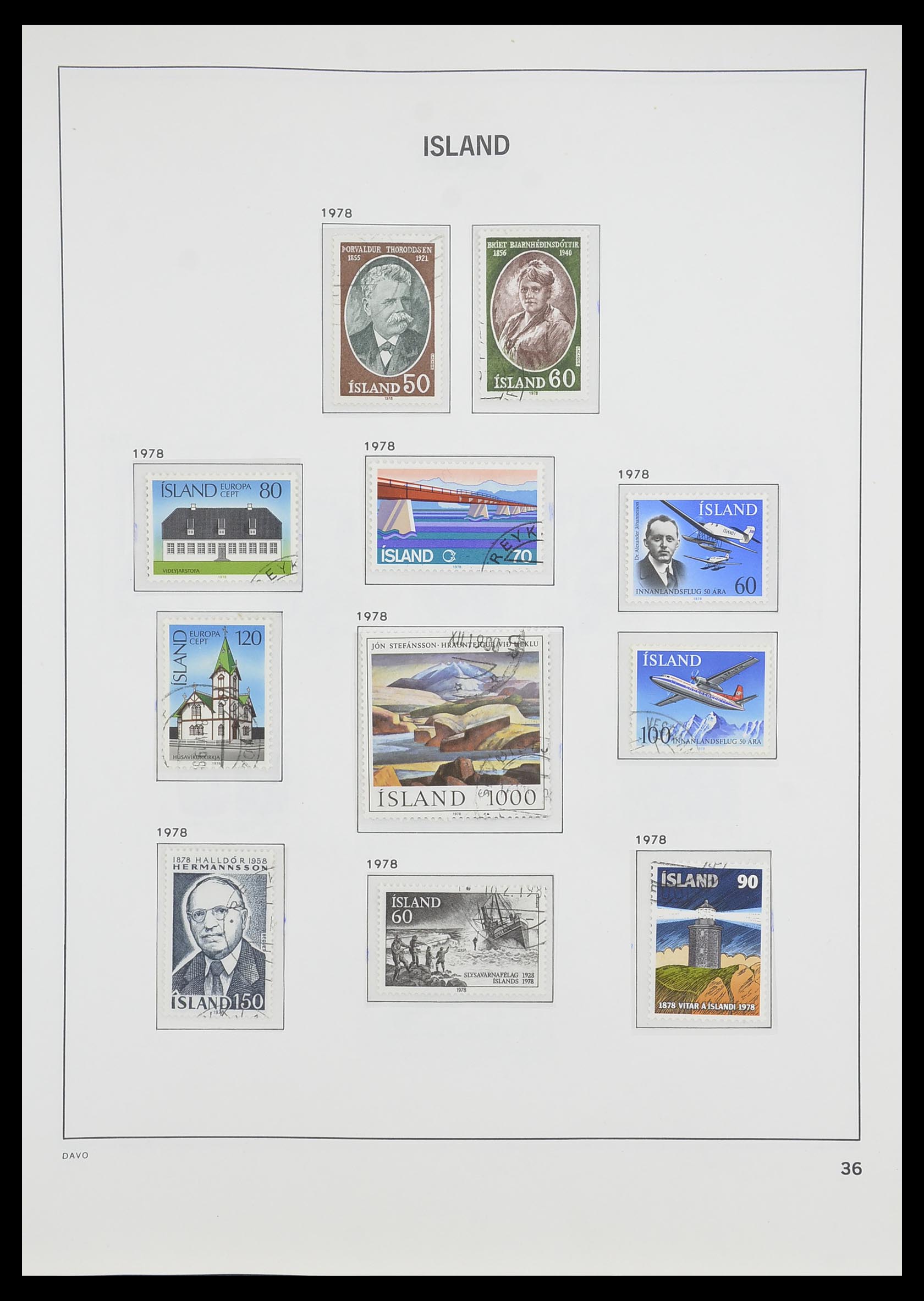 33785 037 - Postzegelverzameling 33785 IJsland 1876-1990.
