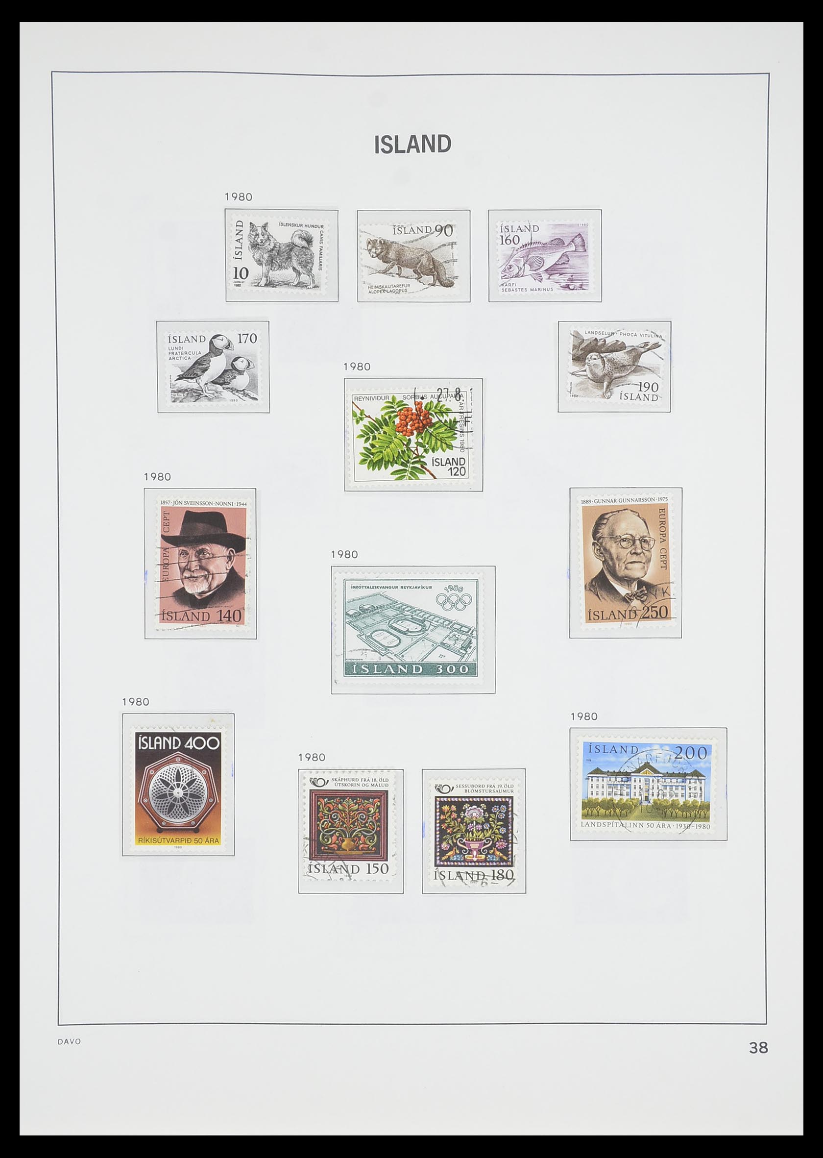 33785 039 - Postzegelverzameling 33785 IJsland 1876-1990.