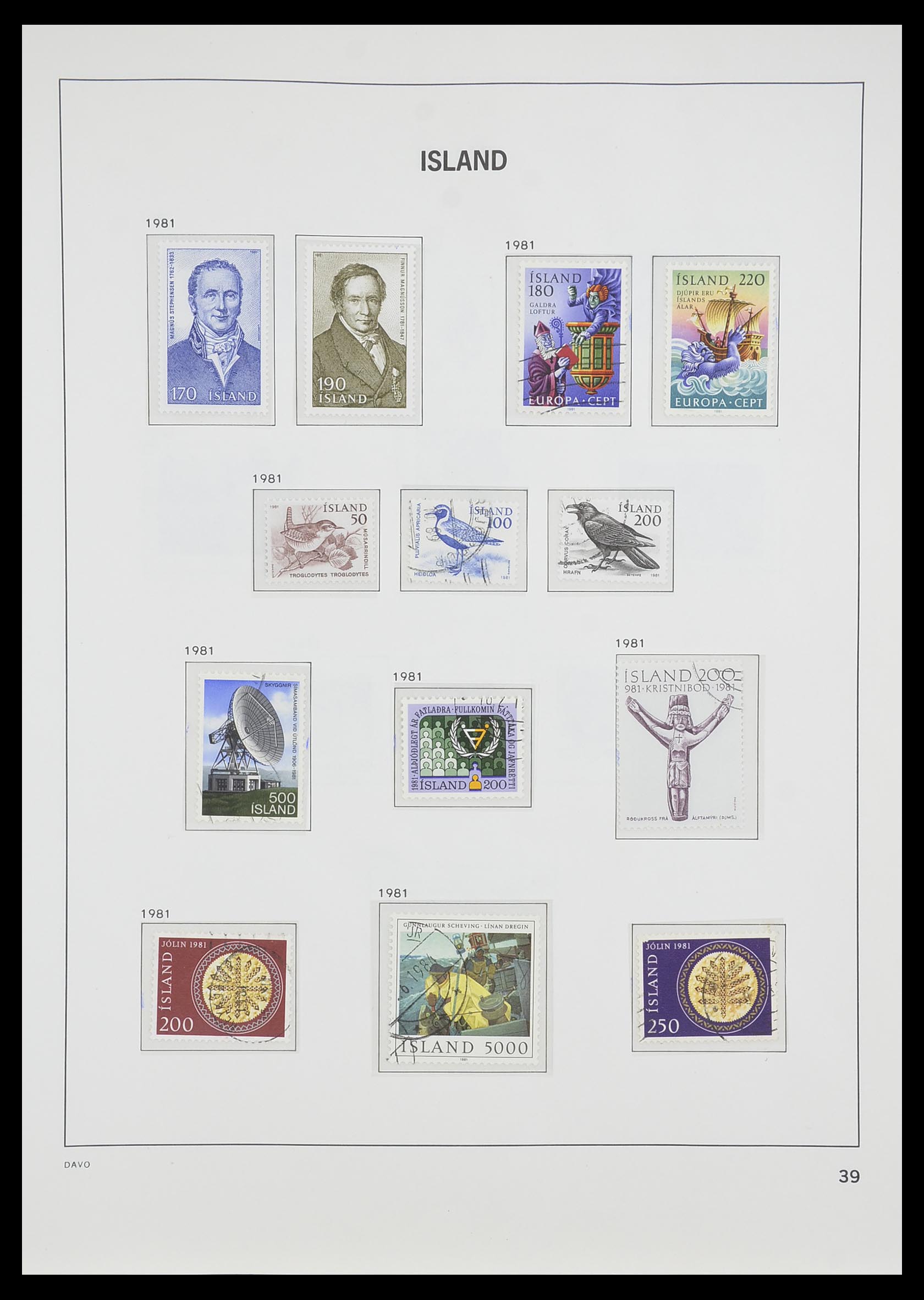 33785 040 - Postzegelverzameling 33785 IJsland 1876-1990.