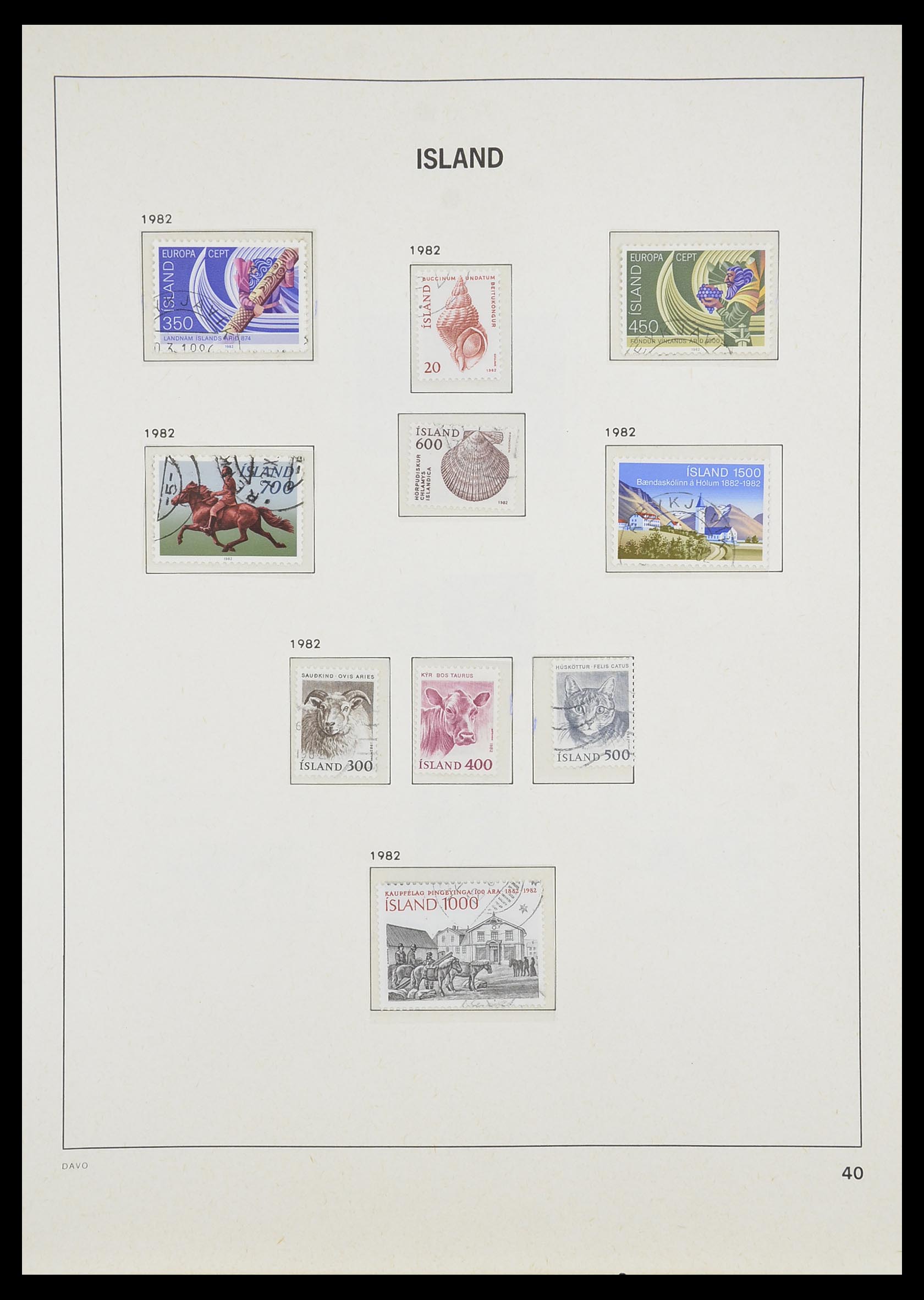 33785 041 - Postzegelverzameling 33785 IJsland 1876-1990.