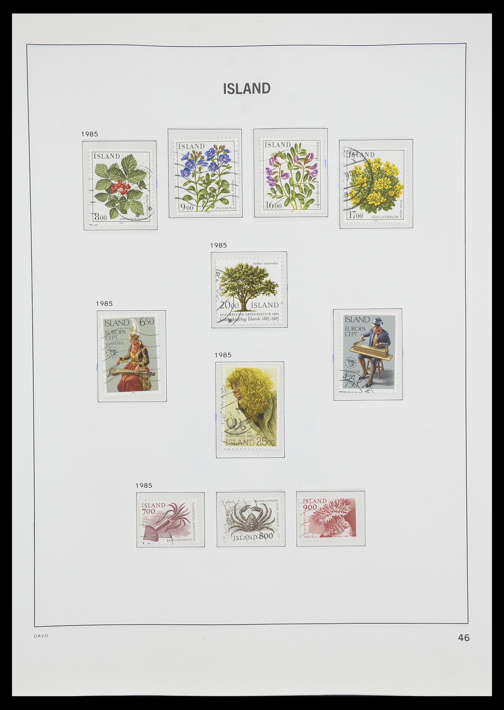 33785 047 - Postzegelverzameling 33785 IJsland 1876-1990.