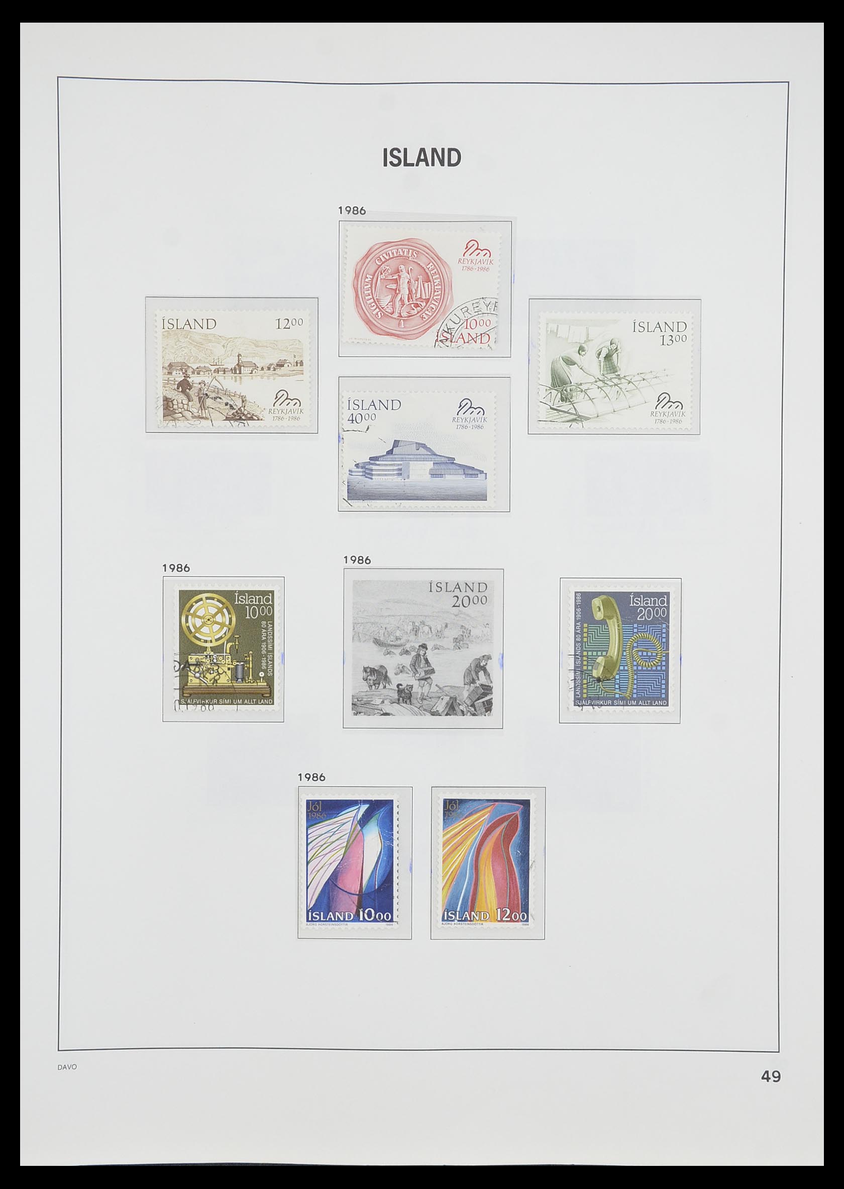 33785 050 - Postzegelverzameling 33785 IJsland 1876-1990.