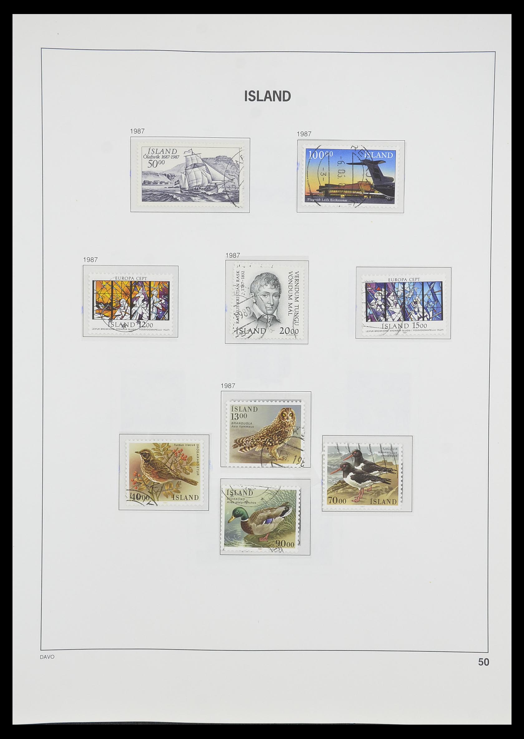 33785 051 - Postzegelverzameling 33785 IJsland 1876-1990.