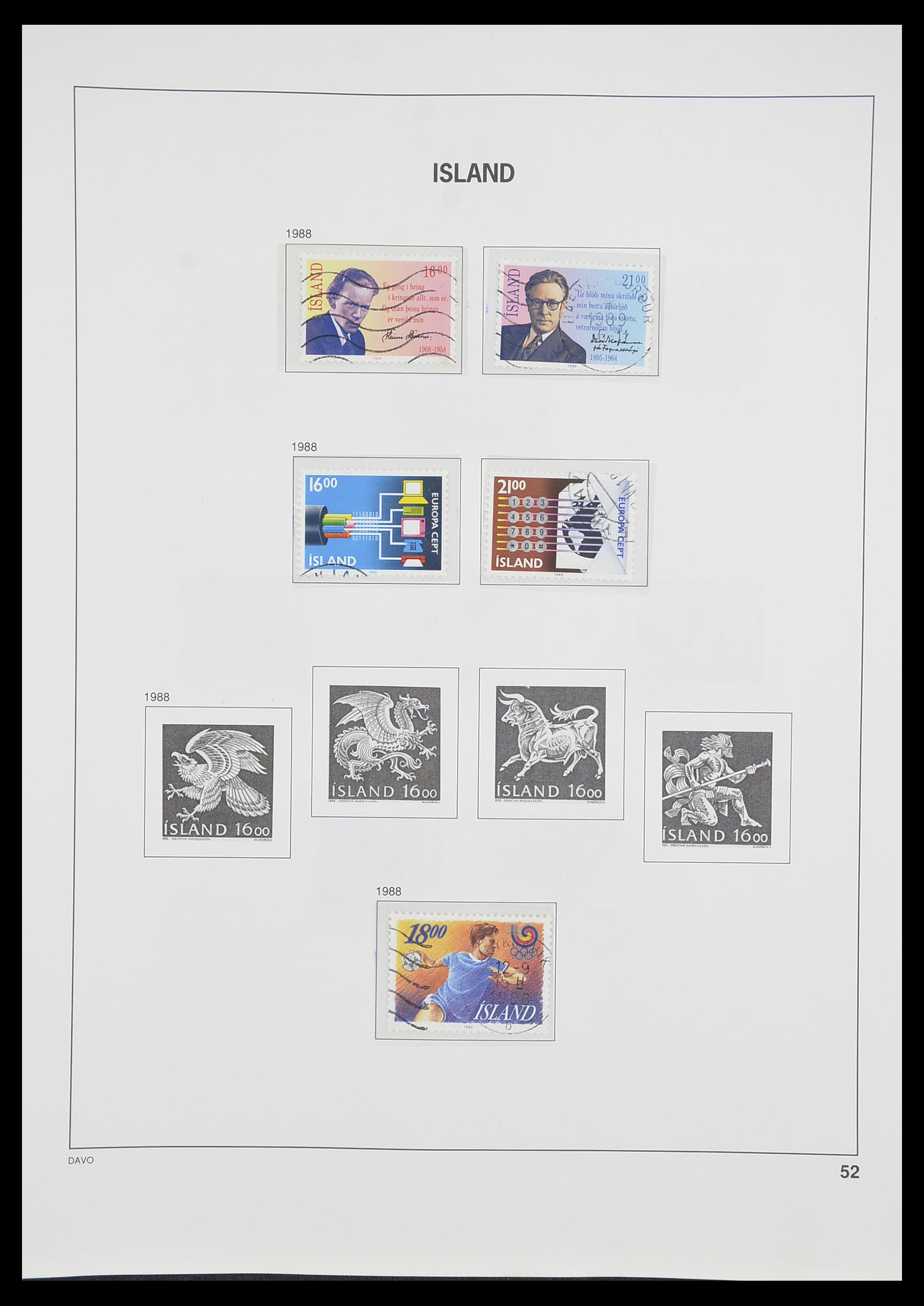 33785 053 - Postzegelverzameling 33785 IJsland 1876-1990.