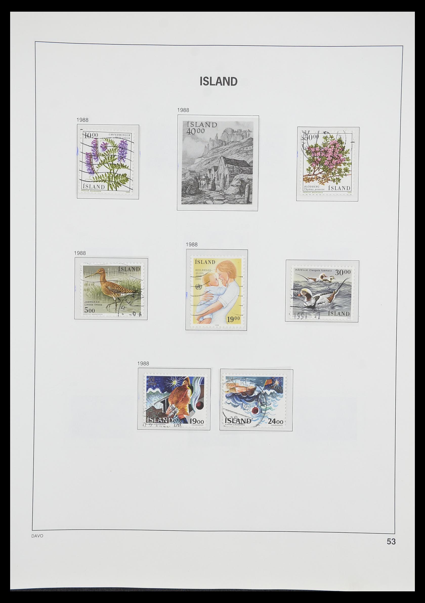 33785 054 - Postzegelverzameling 33785 IJsland 1876-1990.