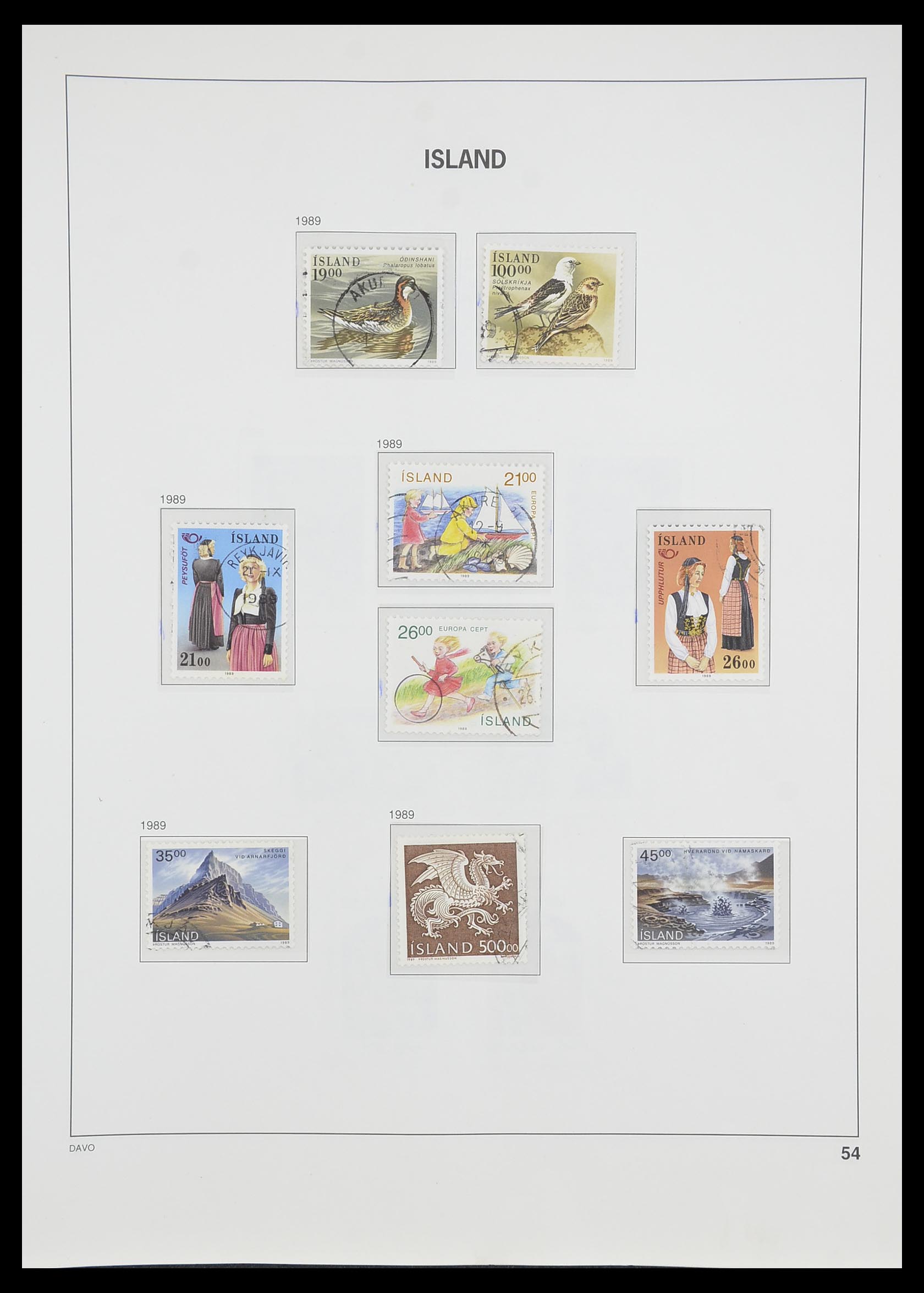 33785 055 - Postzegelverzameling 33785 IJsland 1876-1990.