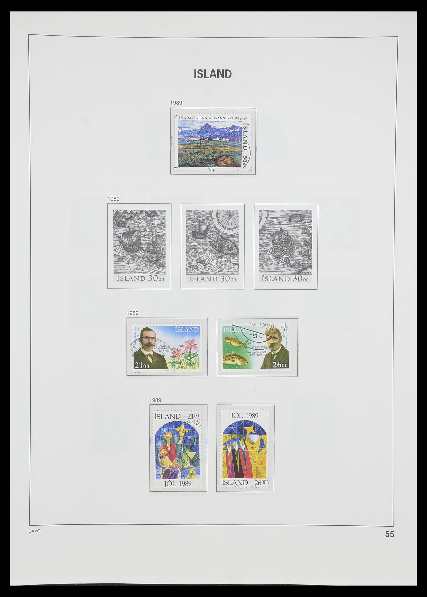 33785 056 - Postzegelverzameling 33785 IJsland 1876-1990.