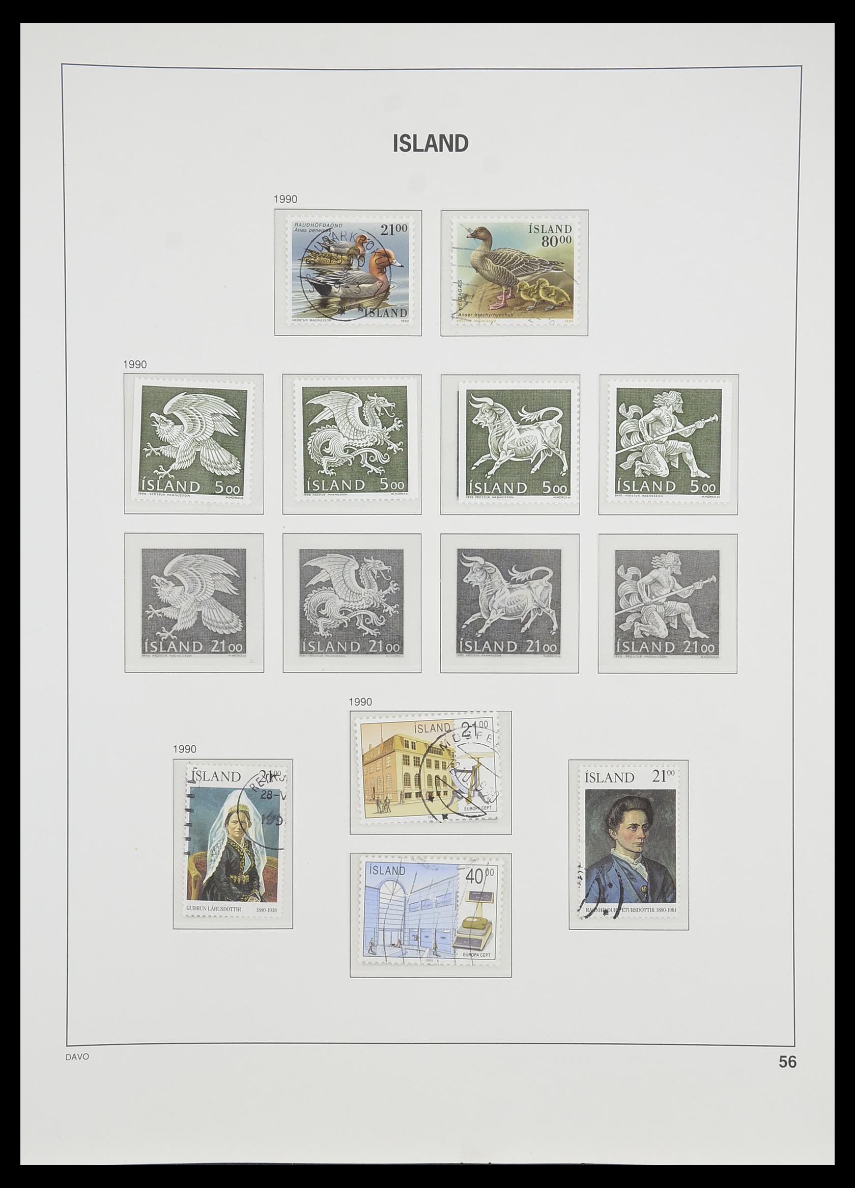 33785 057 - Postzegelverzameling 33785 IJsland 1876-1990.