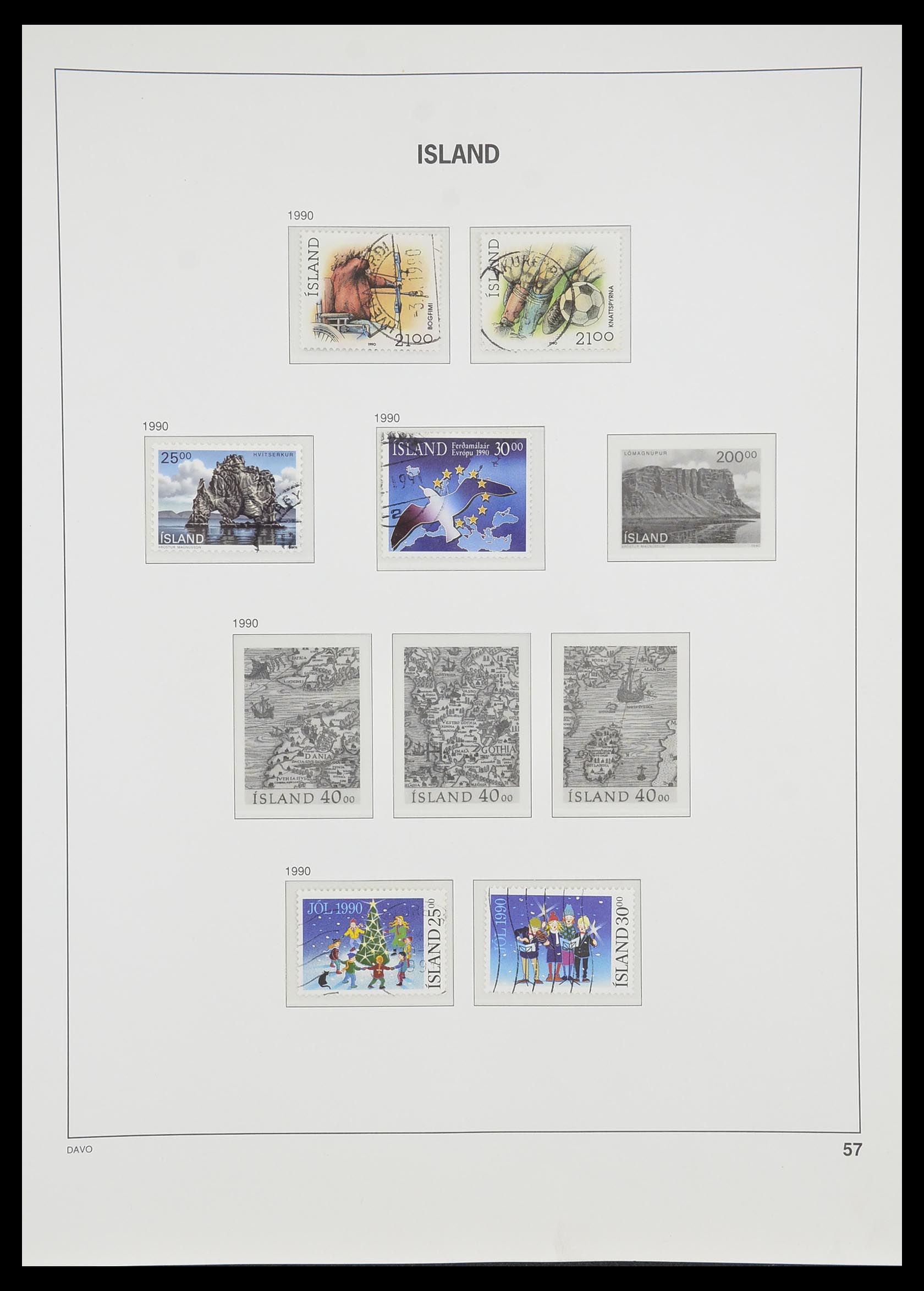 33785 058 - Postzegelverzameling 33785 IJsland 1876-1990.