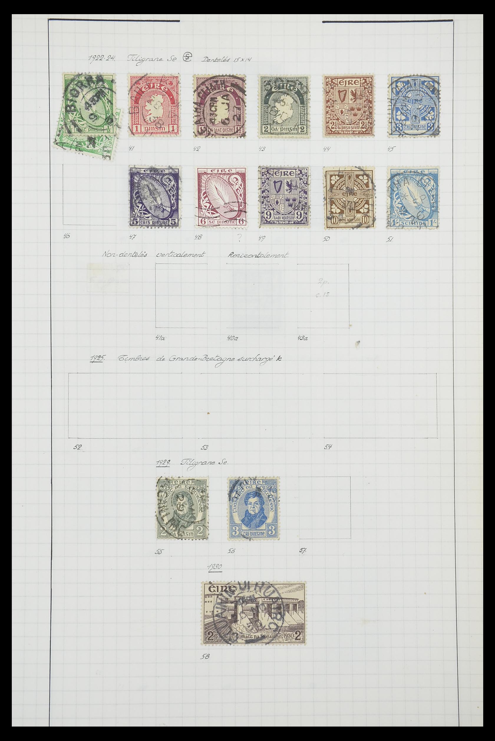 33789 006 - Postzegelverzameling 33789 Ierland 1922-1960.