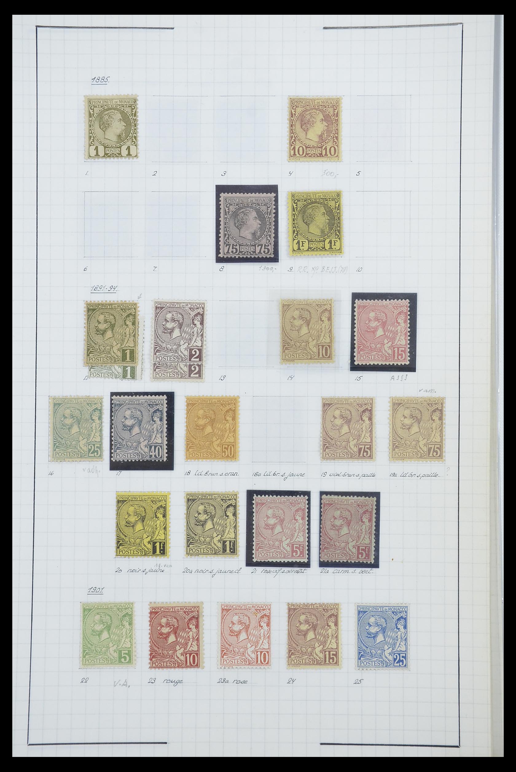 33792 001 - Postzegelverzameling 33792 Monaco 1885-1950.