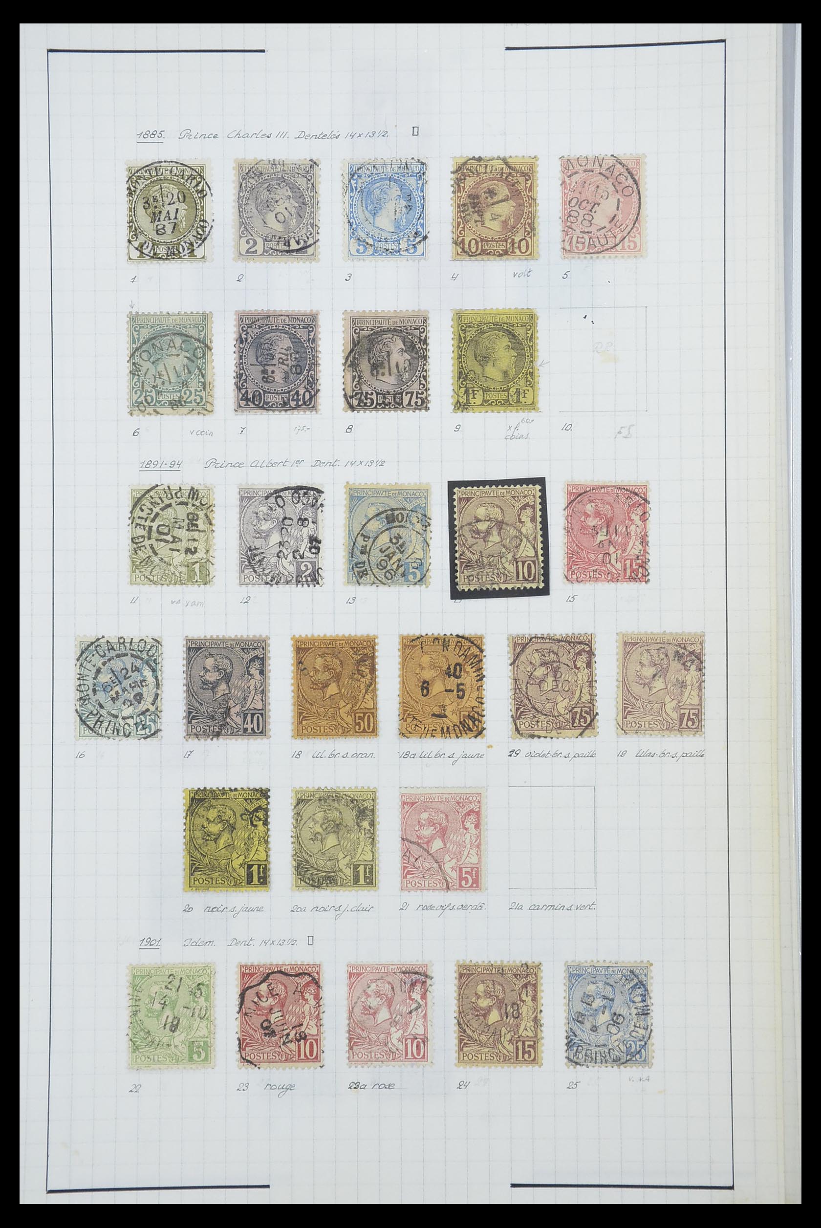 33792 002 - Postzegelverzameling 33792 Monaco 1885-1950.