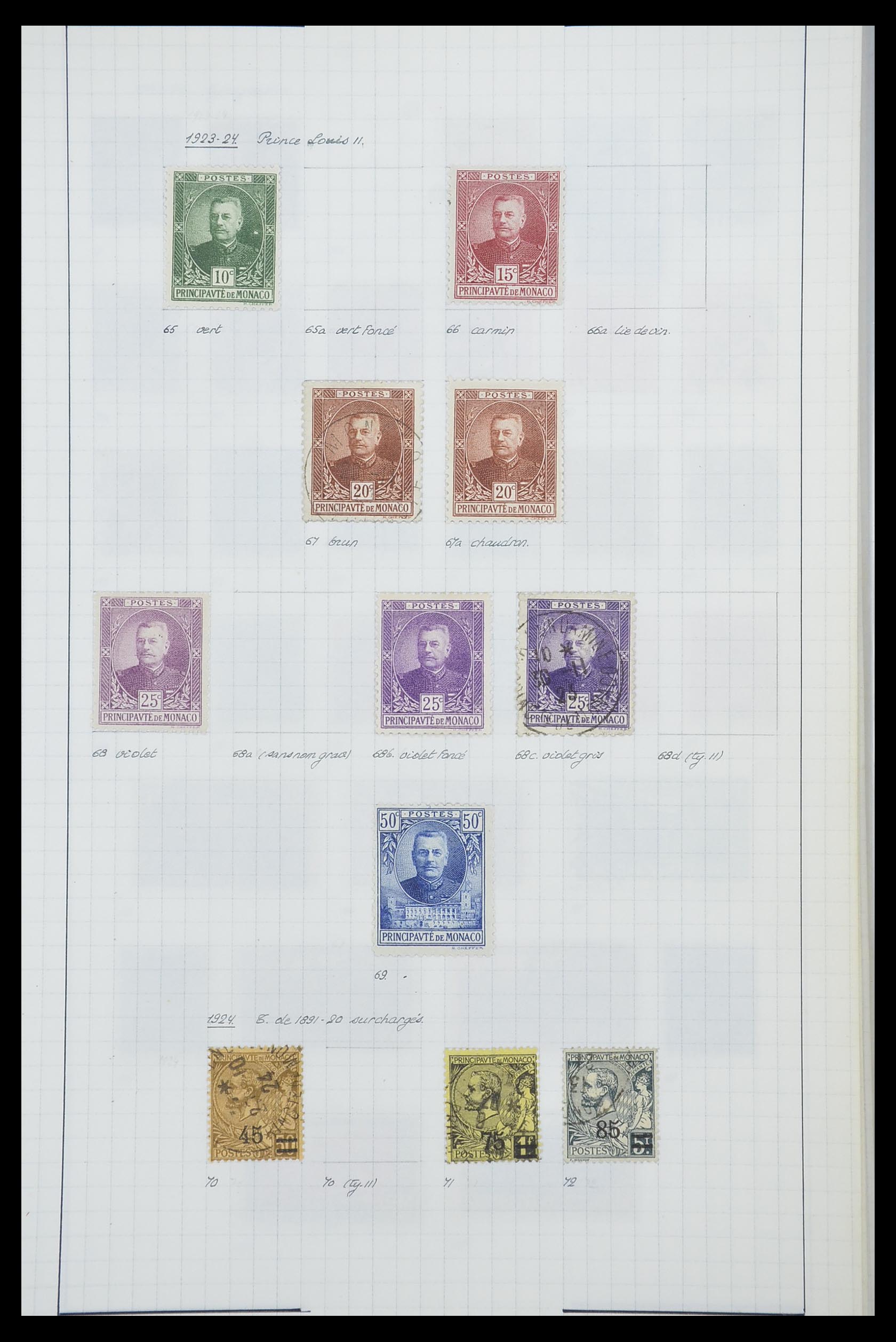 33792 006 - Postzegelverzameling 33792 Monaco 1885-1950.