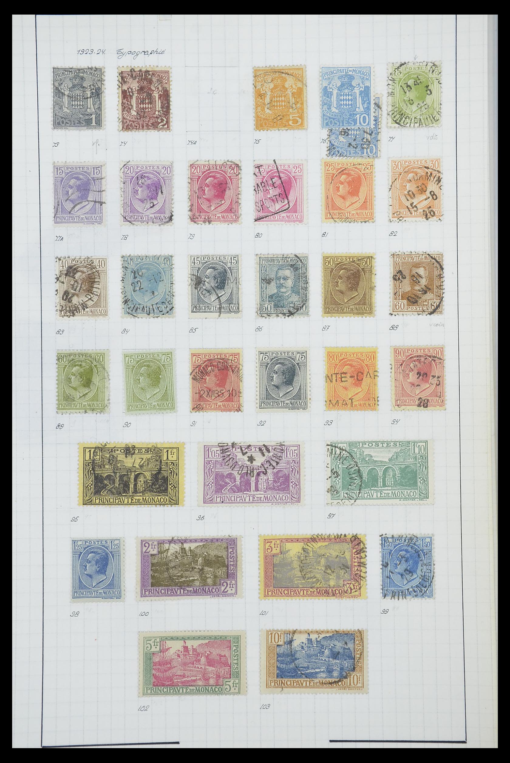 33792 007 - Postzegelverzameling 33792 Monaco 1885-1950.