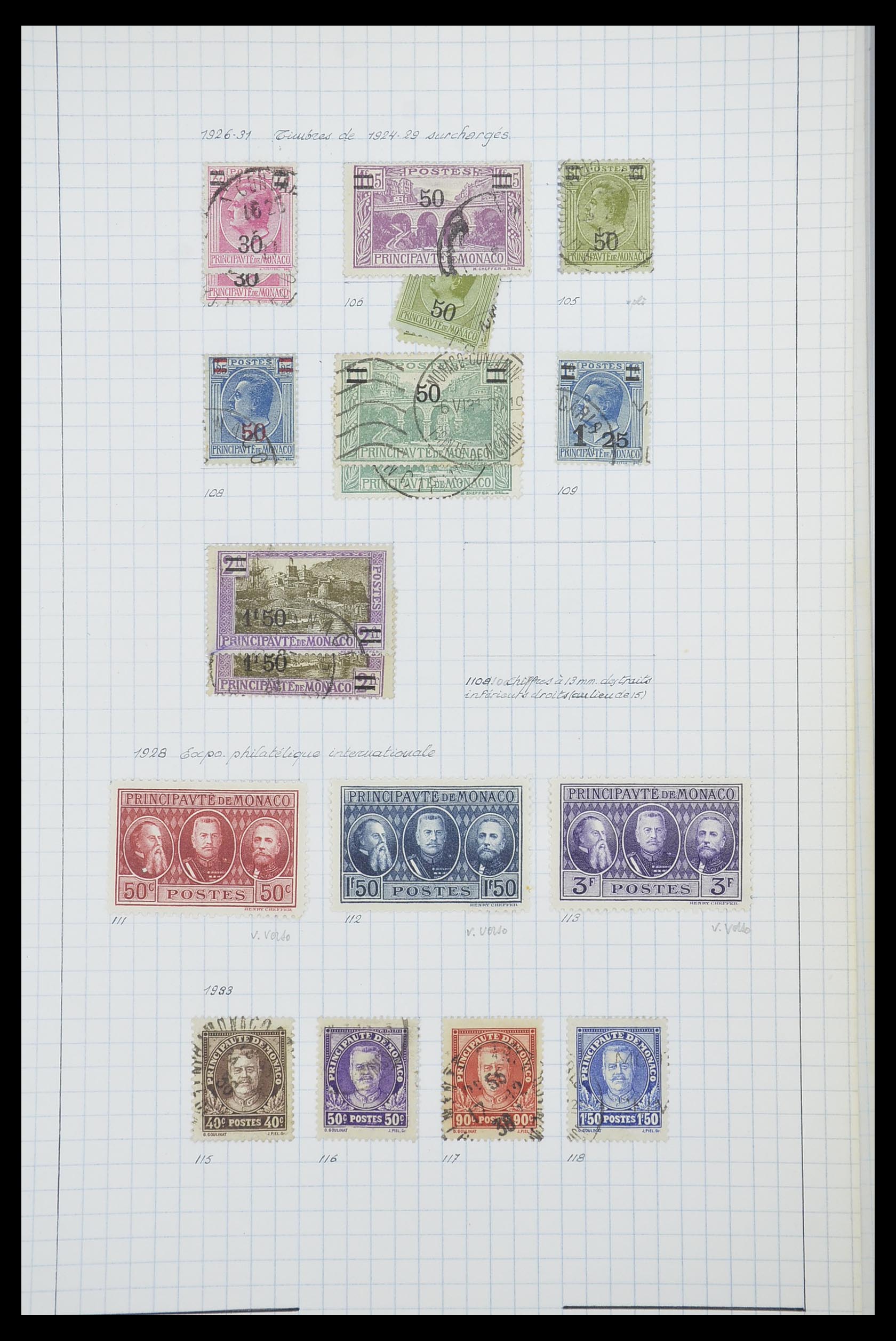33792 009 - Stamp collection 33792 Monaco 1885-1950.