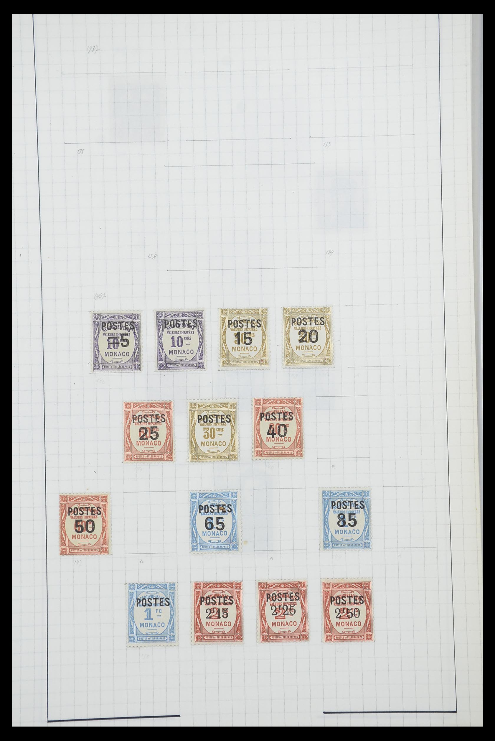 33792 013 - Postzegelverzameling 33792 Monaco 1885-1950.