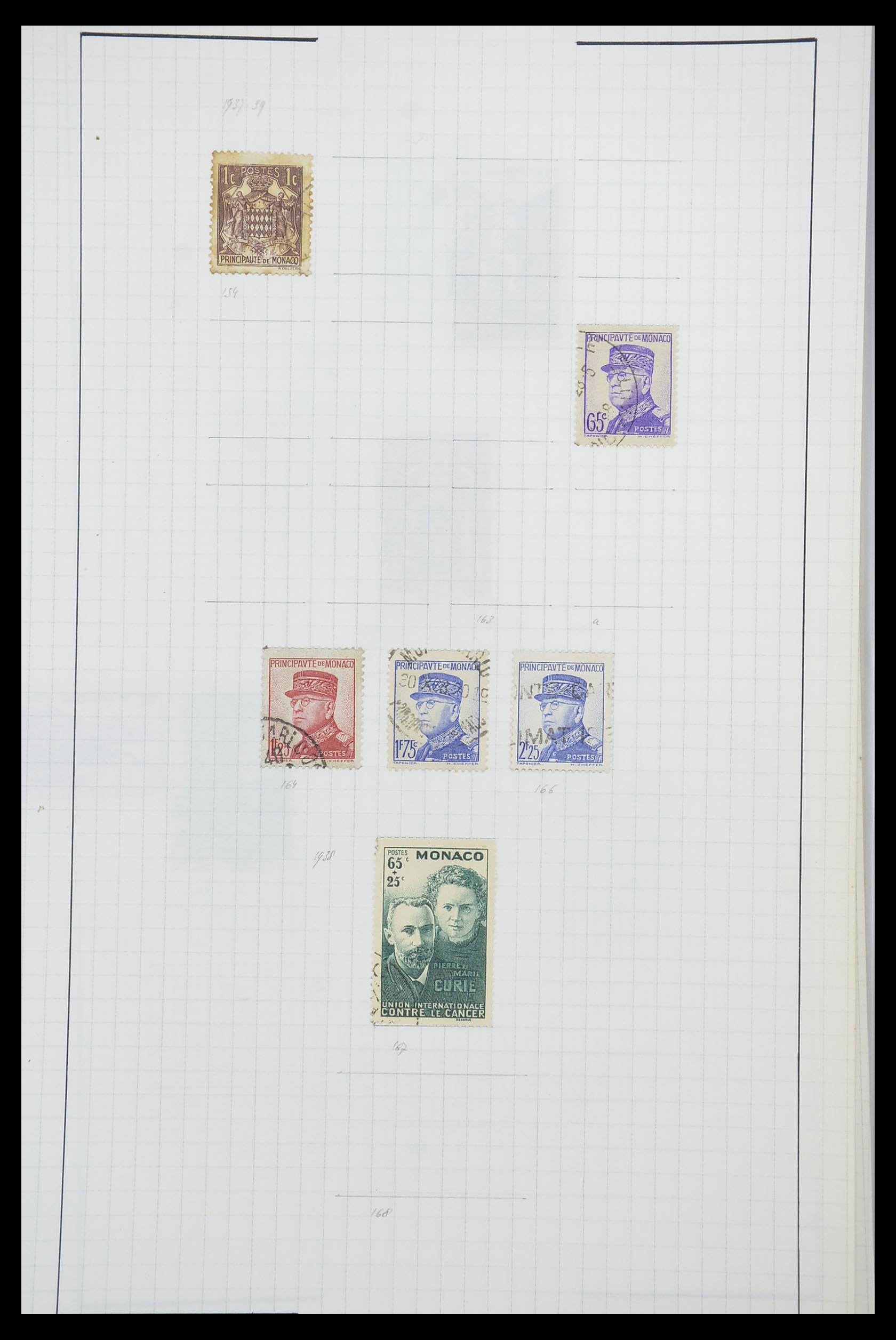 33792 014 - Postzegelverzameling 33792 Monaco 1885-1950.