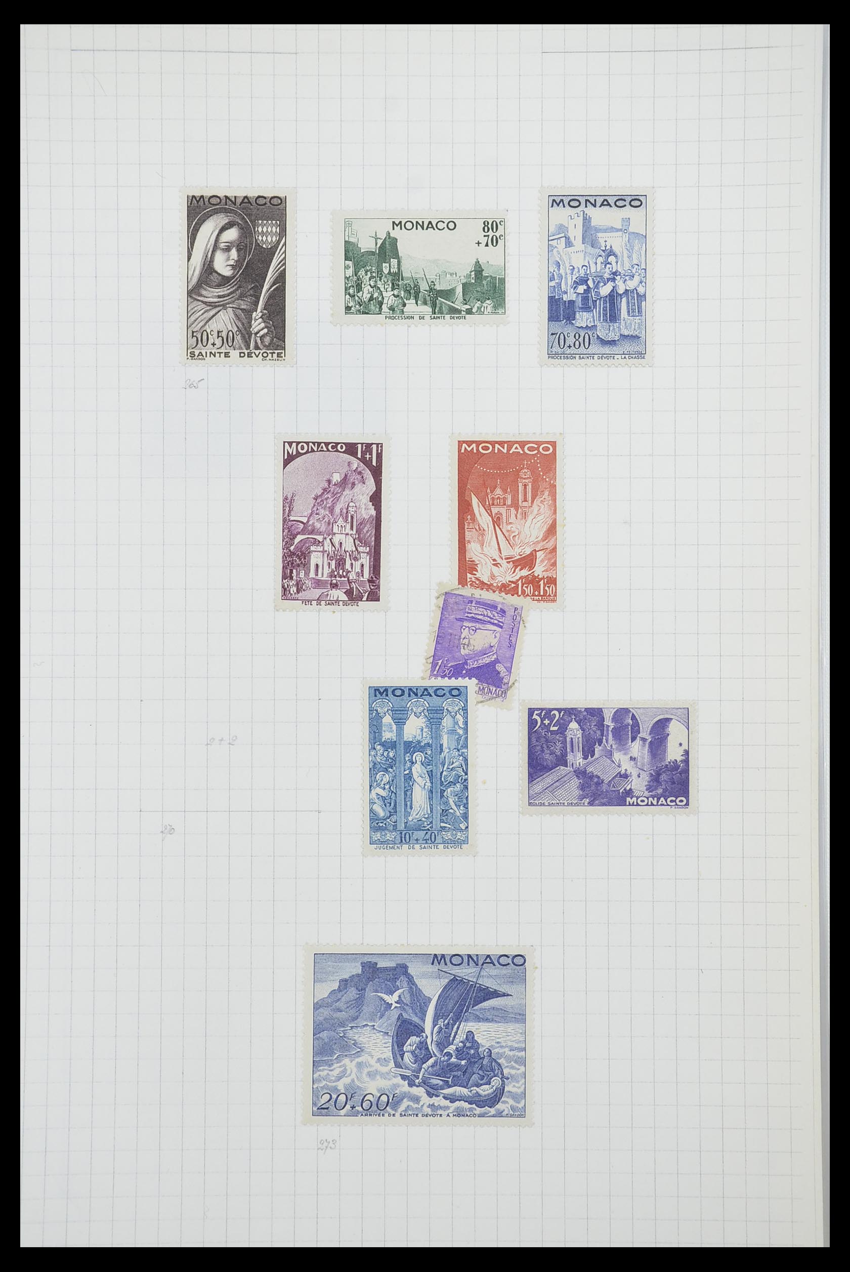 33792 018 - Postzegelverzameling 33792 Monaco 1885-1950.