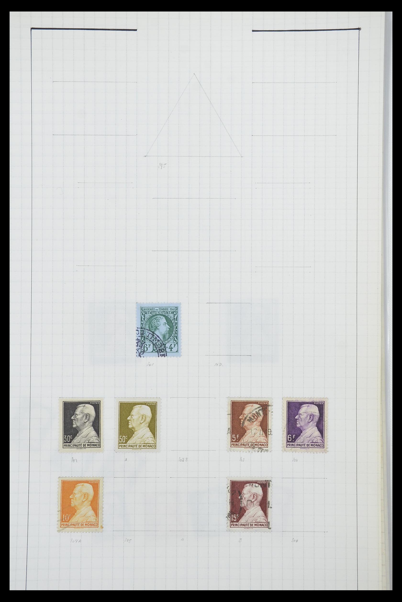 33792 020 - Postzegelverzameling 33792 Monaco 1885-1950.