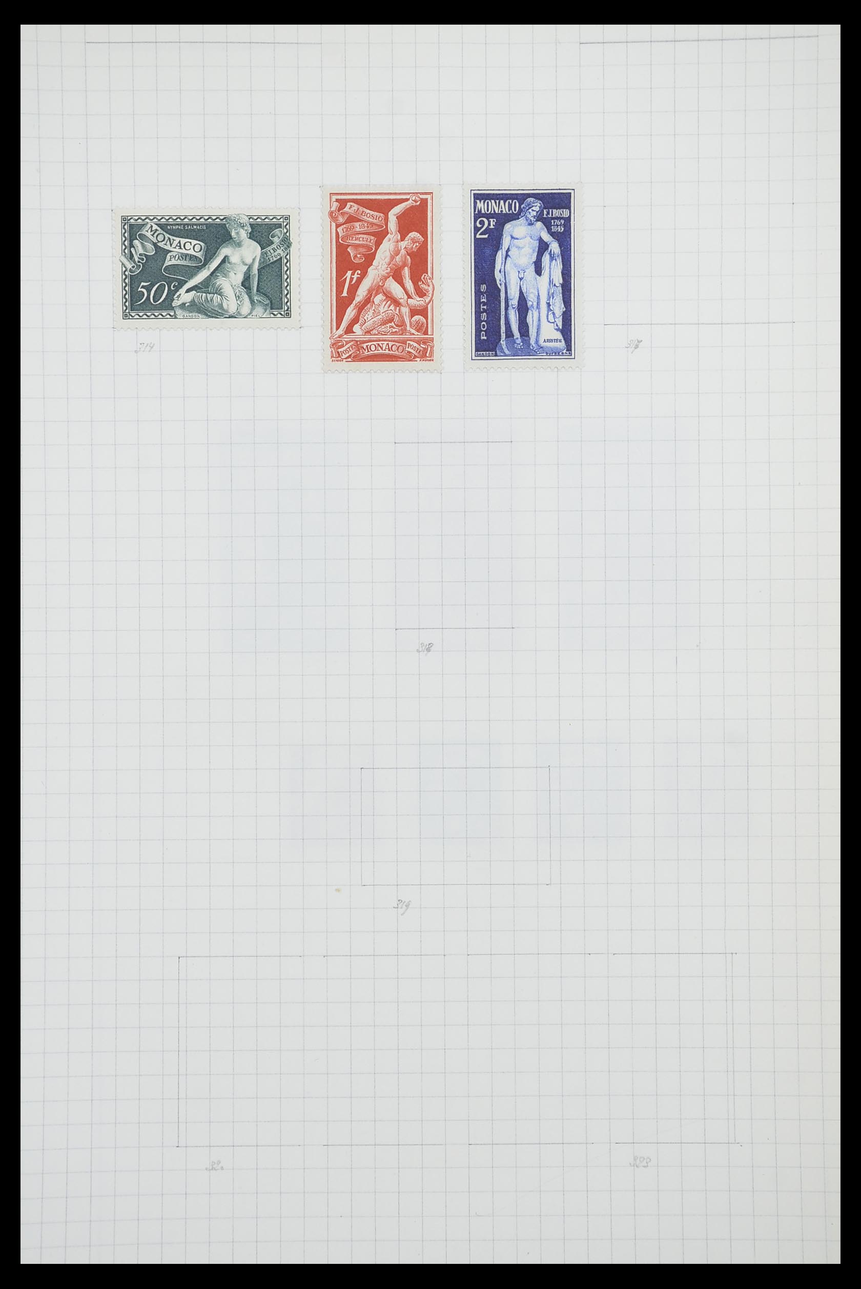 33792 023 - Postzegelverzameling 33792 Monaco 1885-1950.