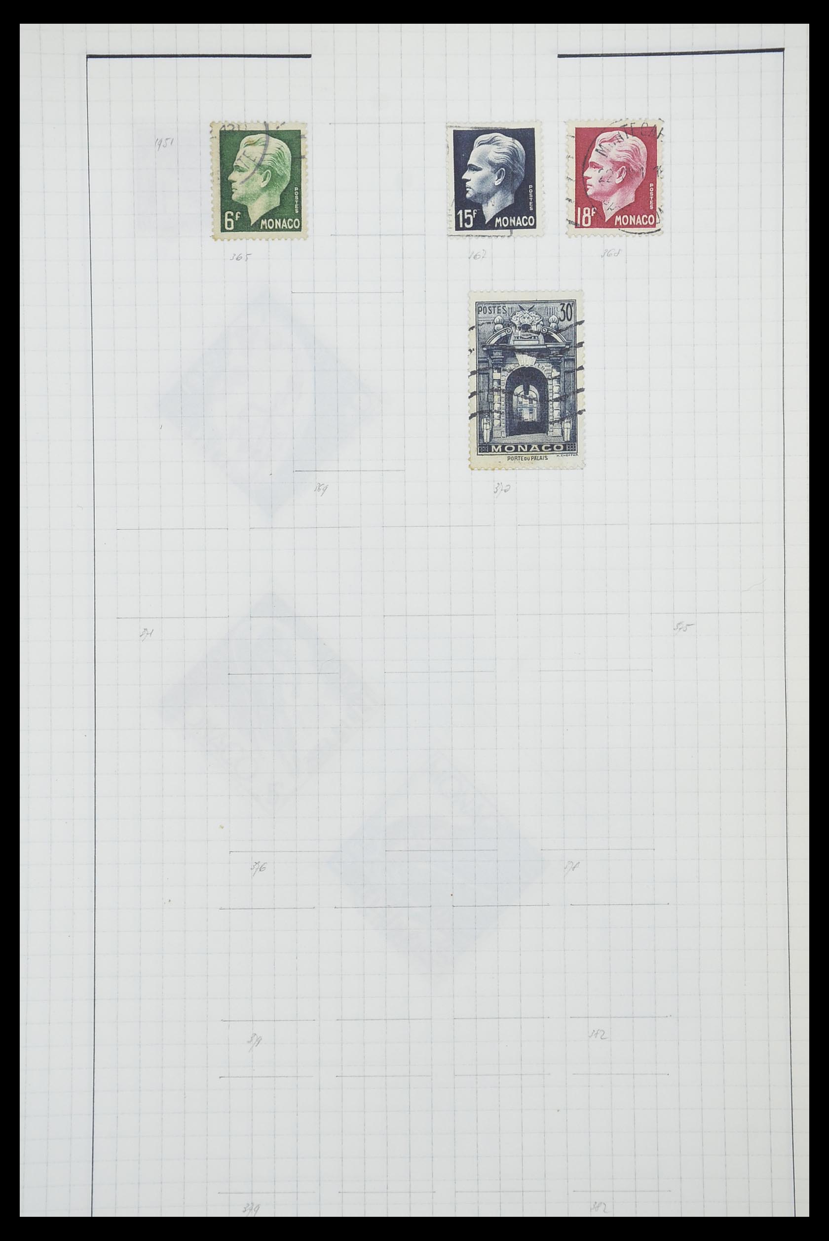 33792 026 - Postzegelverzameling 33792 Monaco 1885-1950.