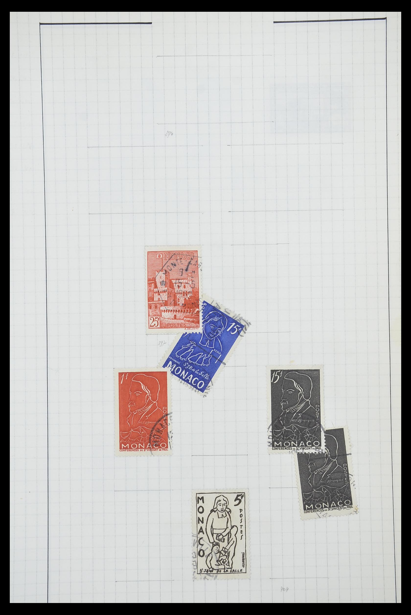 33792 028 - Postzegelverzameling 33792 Monaco 1885-1950.