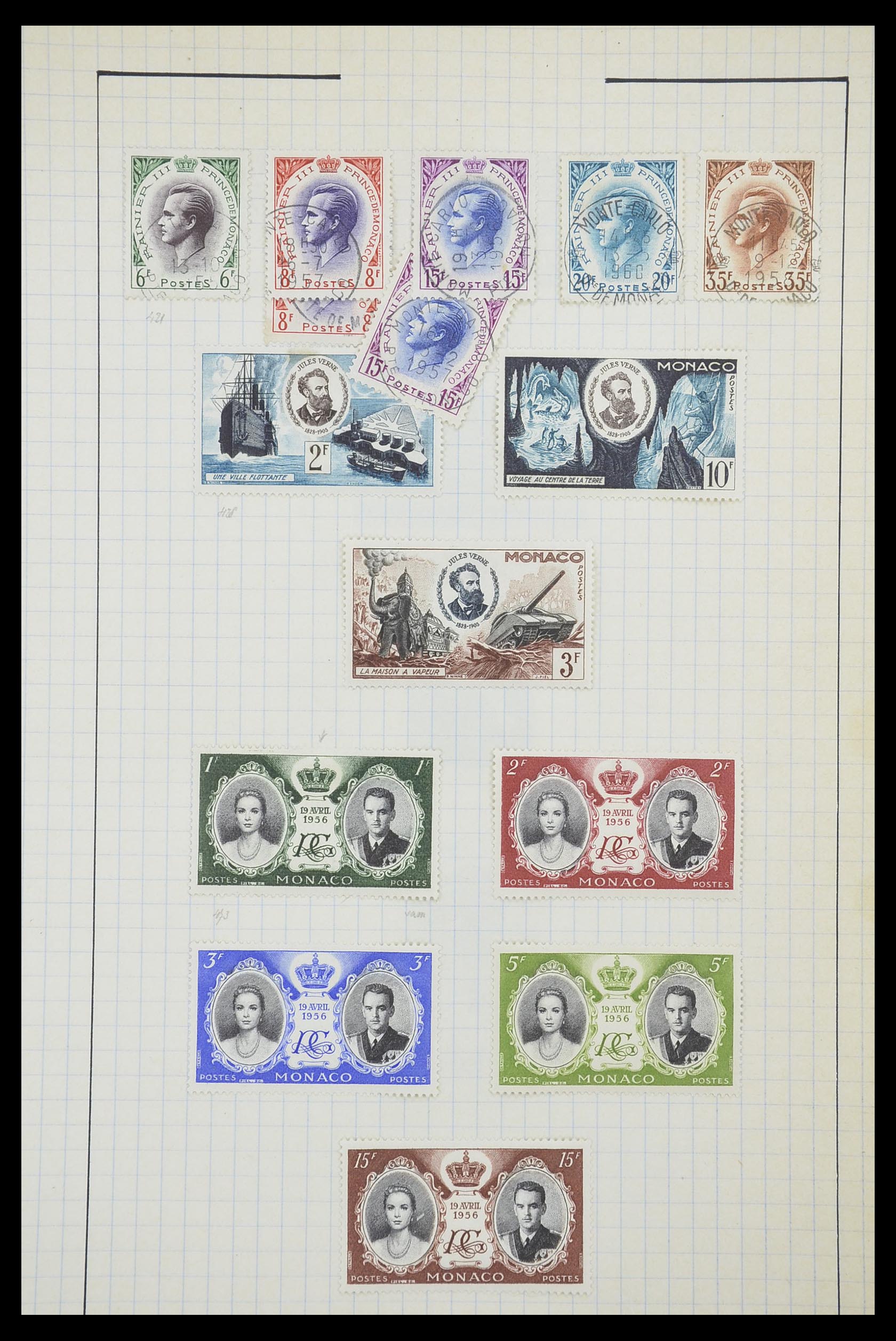 33792 030 - Postzegelverzameling 33792 Monaco 1885-1950.