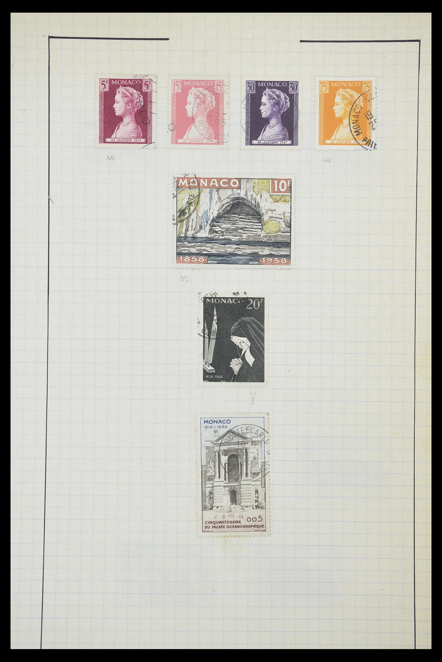 33792 031 - Postzegelverzameling 33792 Monaco 1885-1950.