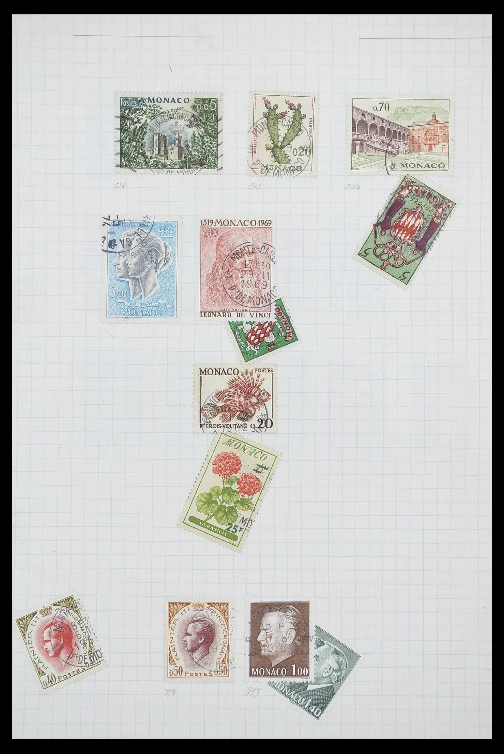 33792 033 - Postzegelverzameling 33792 Monaco 1885-1950.