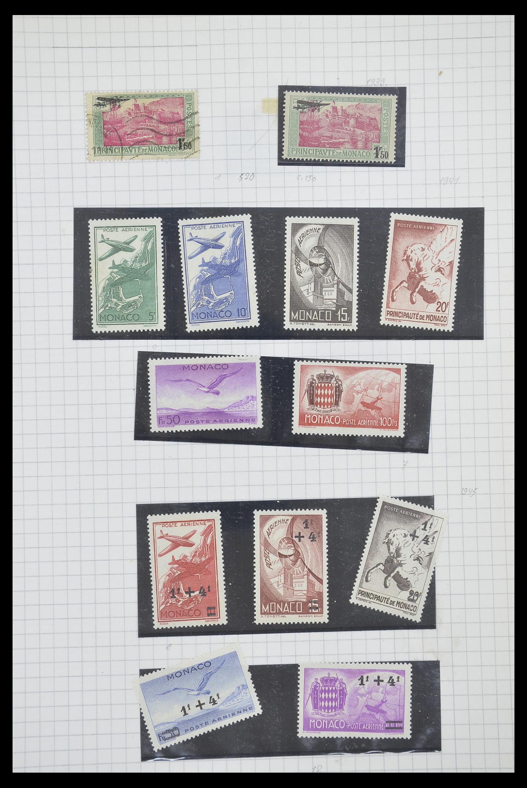 33792 037 - Postzegelverzameling 33792 Monaco 1885-1950.