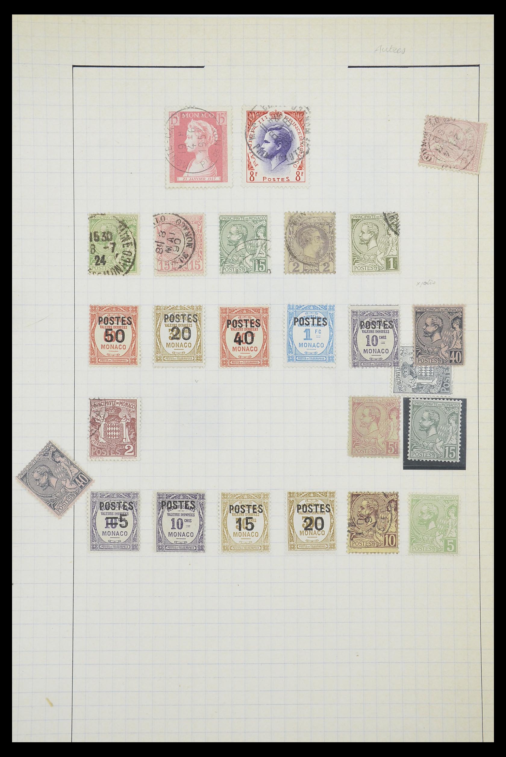 33792 044 - Postzegelverzameling 33792 Monaco 1885-1950.