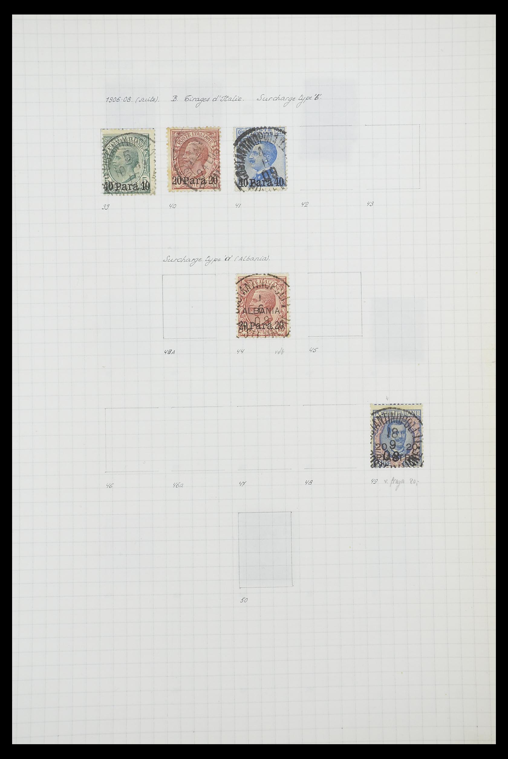 33794 002 - Postzegelverzameling 33794 Italiaanse buitenlandse kantoren 1877-1900