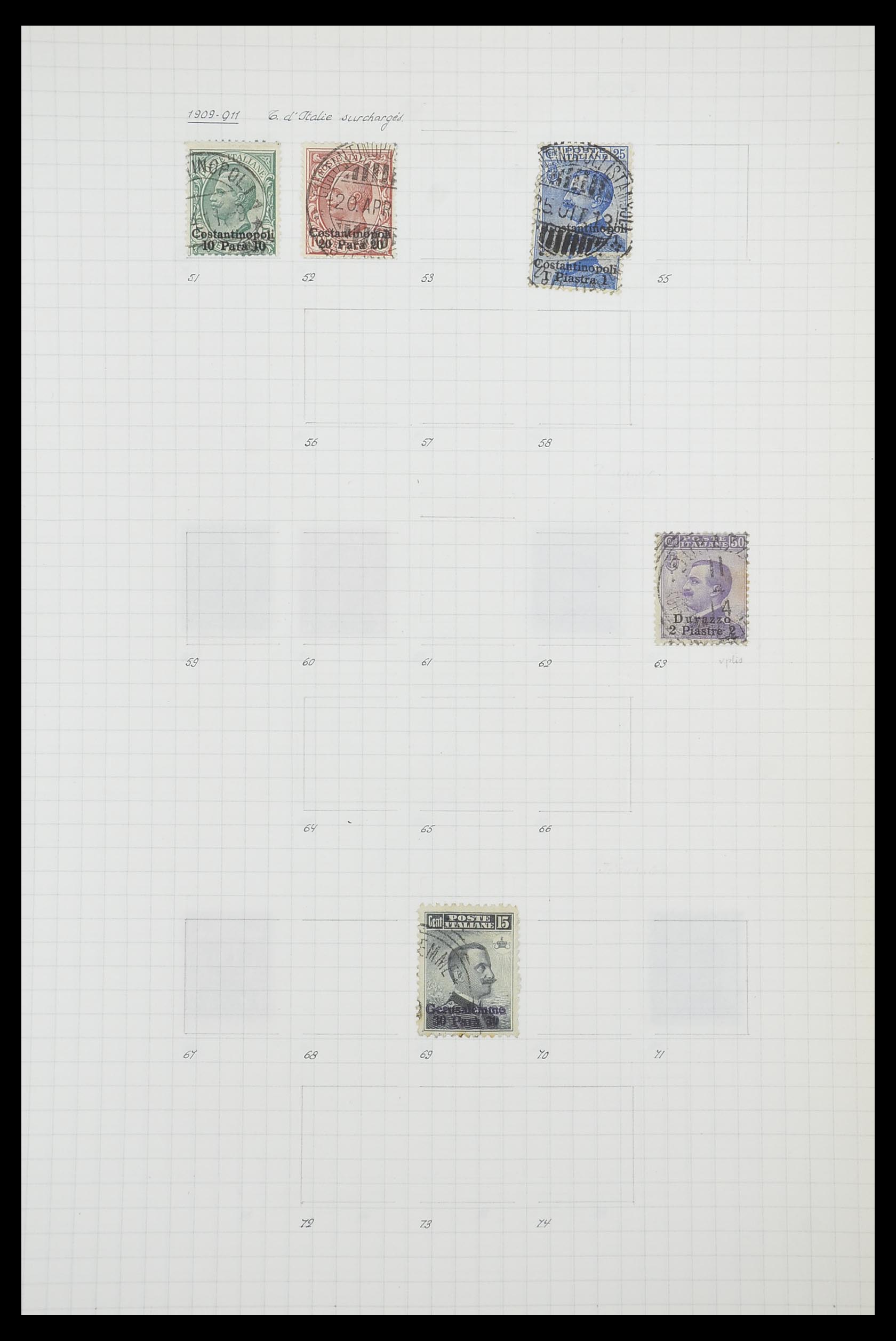 33794 003 - Postzegelverzameling 33794 Italiaanse buitenlandse kantoren 1877-1900