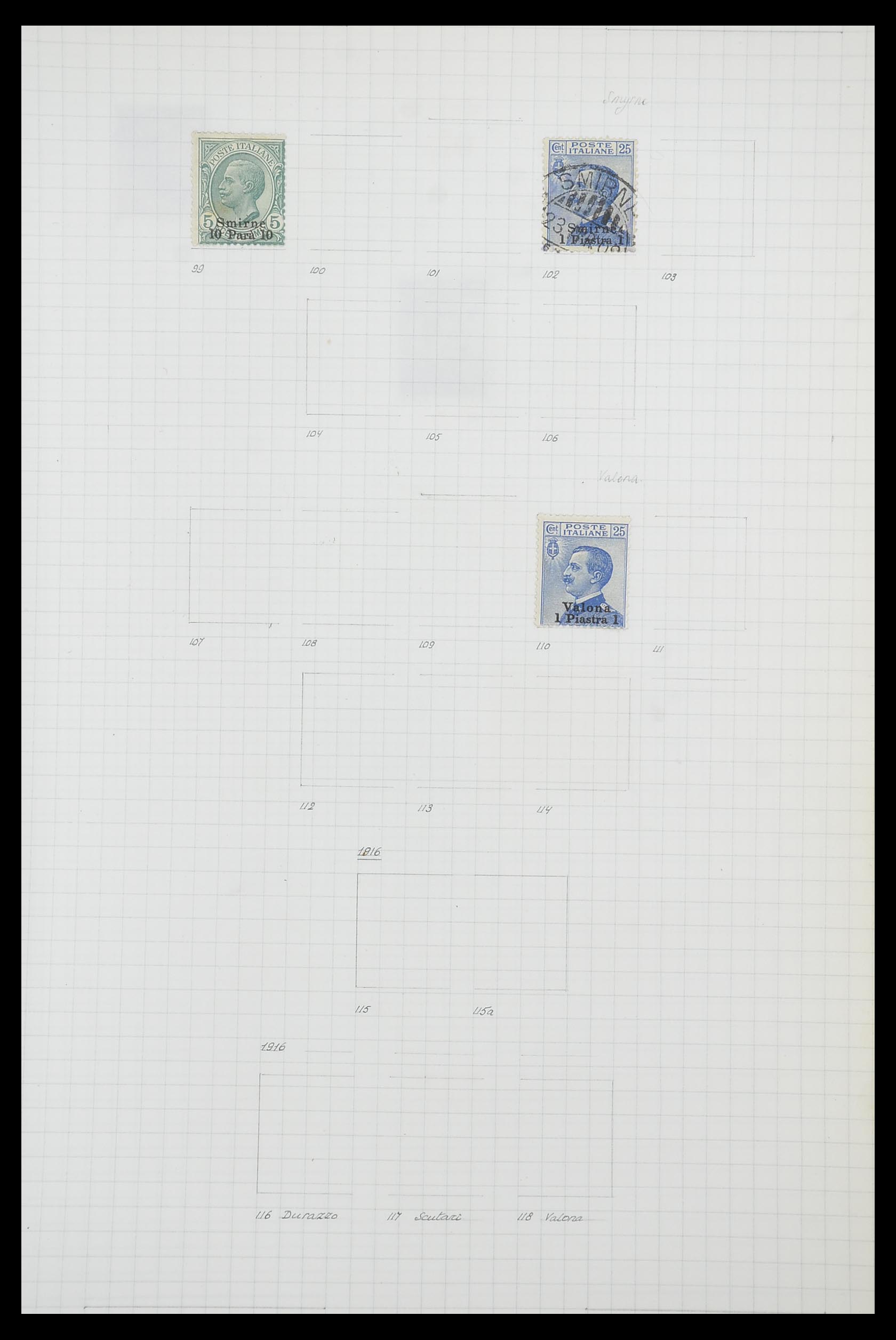 33794 005 - Postzegelverzameling 33794 Italiaanse buitenlandse kantoren 1877-1900