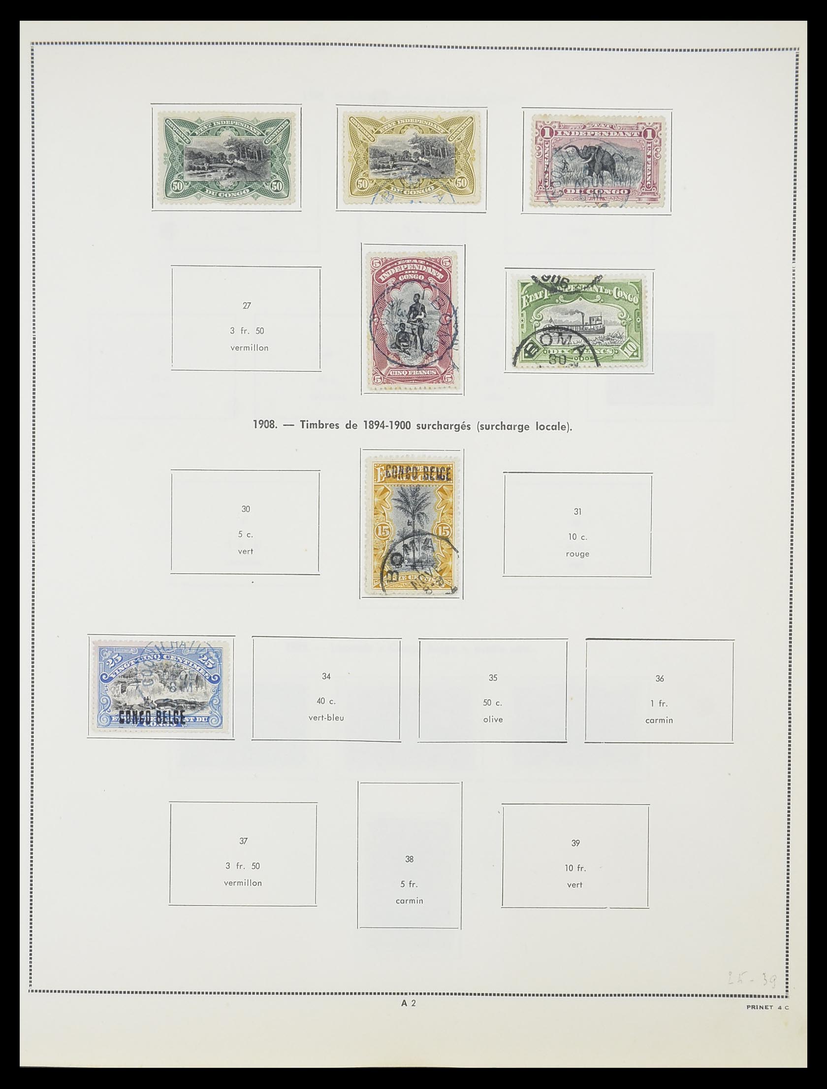 33797 002 - Postzegelverzameling 33797 Belgisch Congo 1886-1969.
