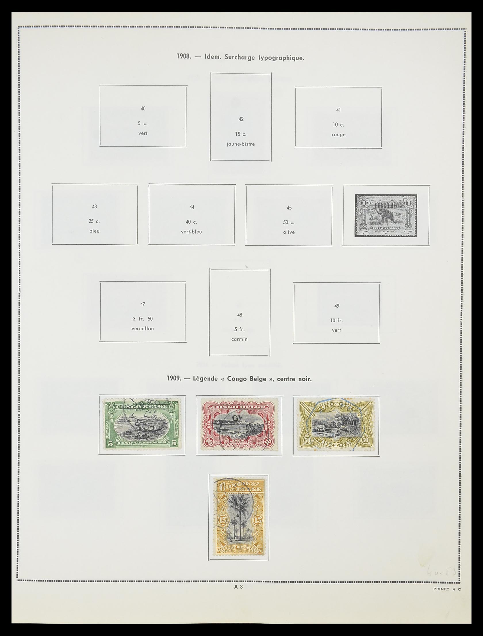 33797 003 - Postzegelverzameling 33797 Belgisch Congo 1886-1969.