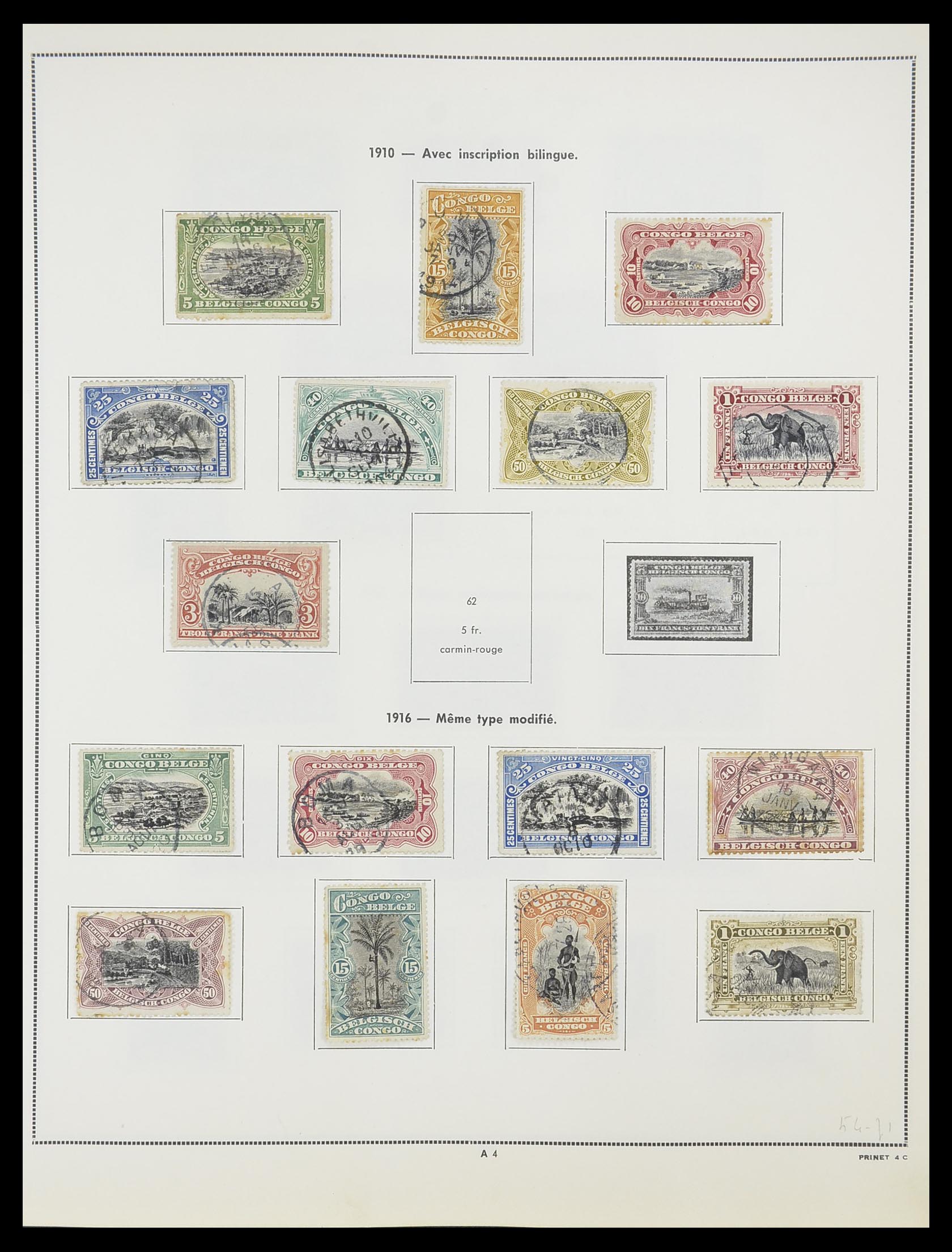 33797 004 - Postzegelverzameling 33797 Belgisch Congo 1886-1969.