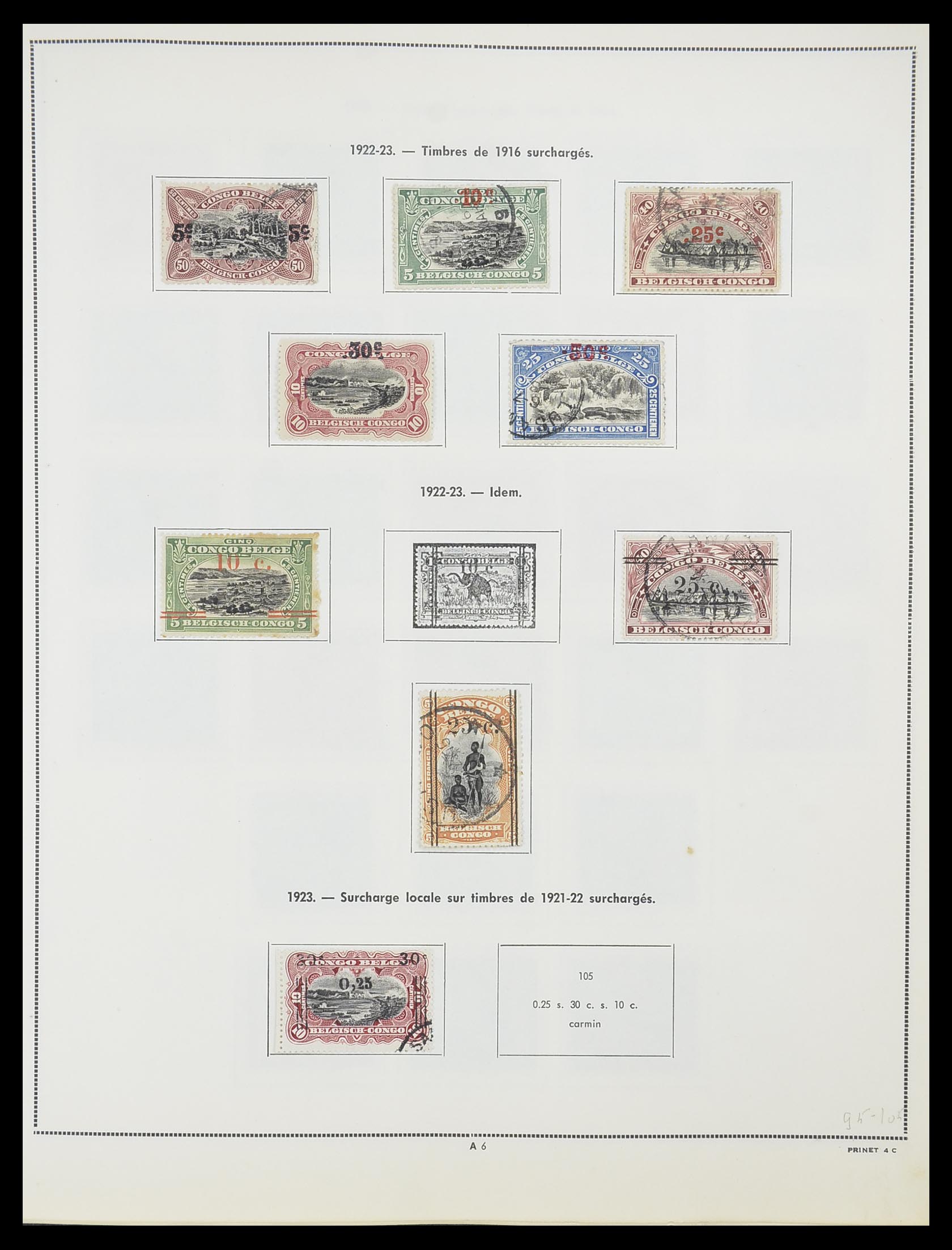 33797 006 - Postzegelverzameling 33797 Belgisch Congo 1886-1969.